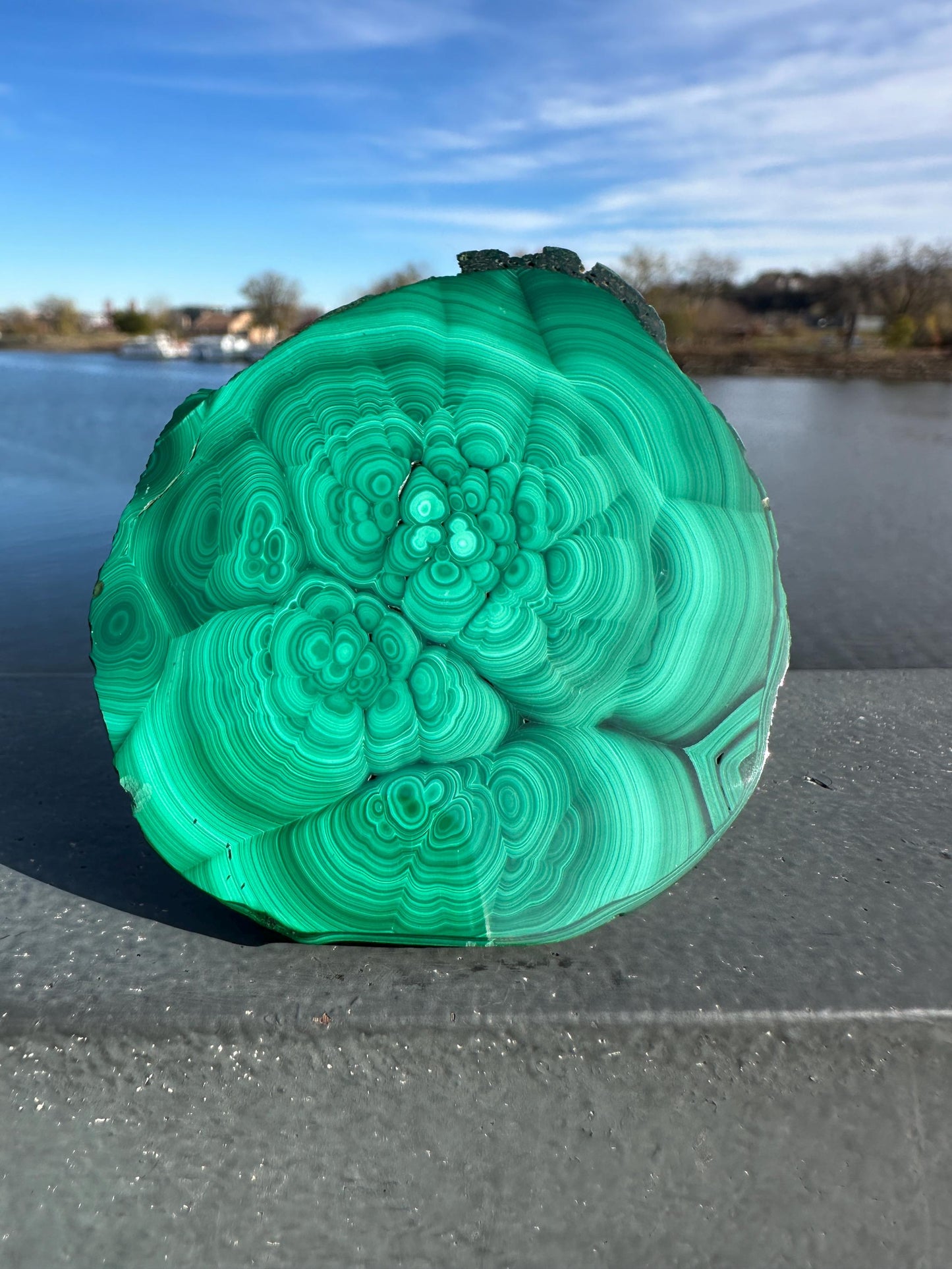 Stunning Malachite Polished Slab | Manifestation | Transformation | Love | Protection | Abundance | Altar | Meditation