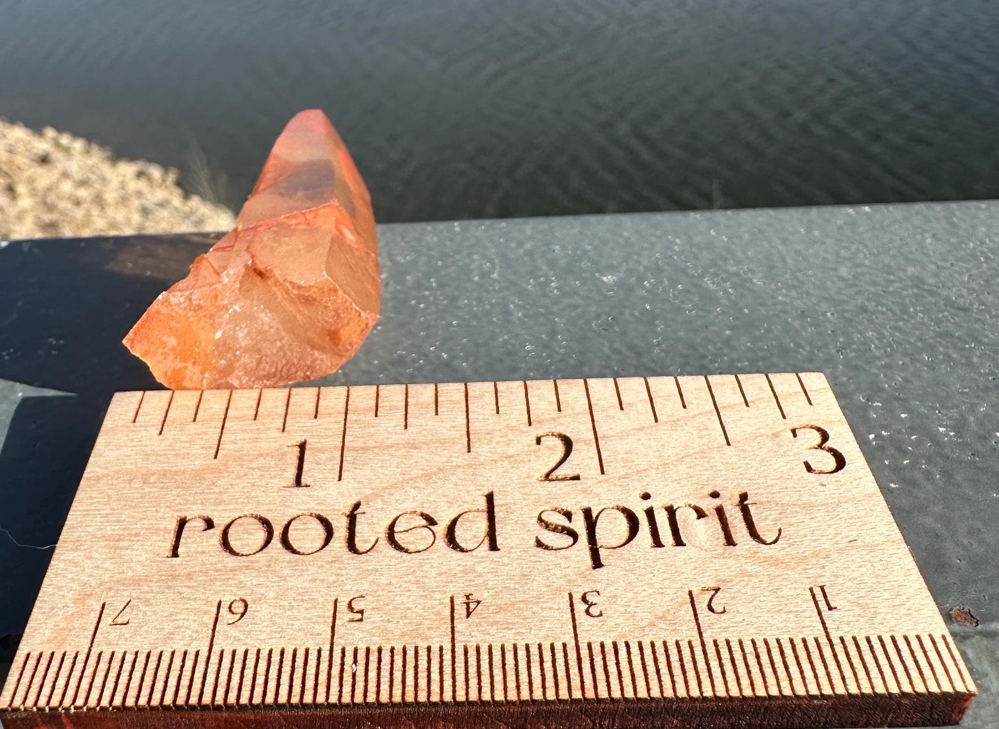 Stunning Rare Tangerine Lemurian Point