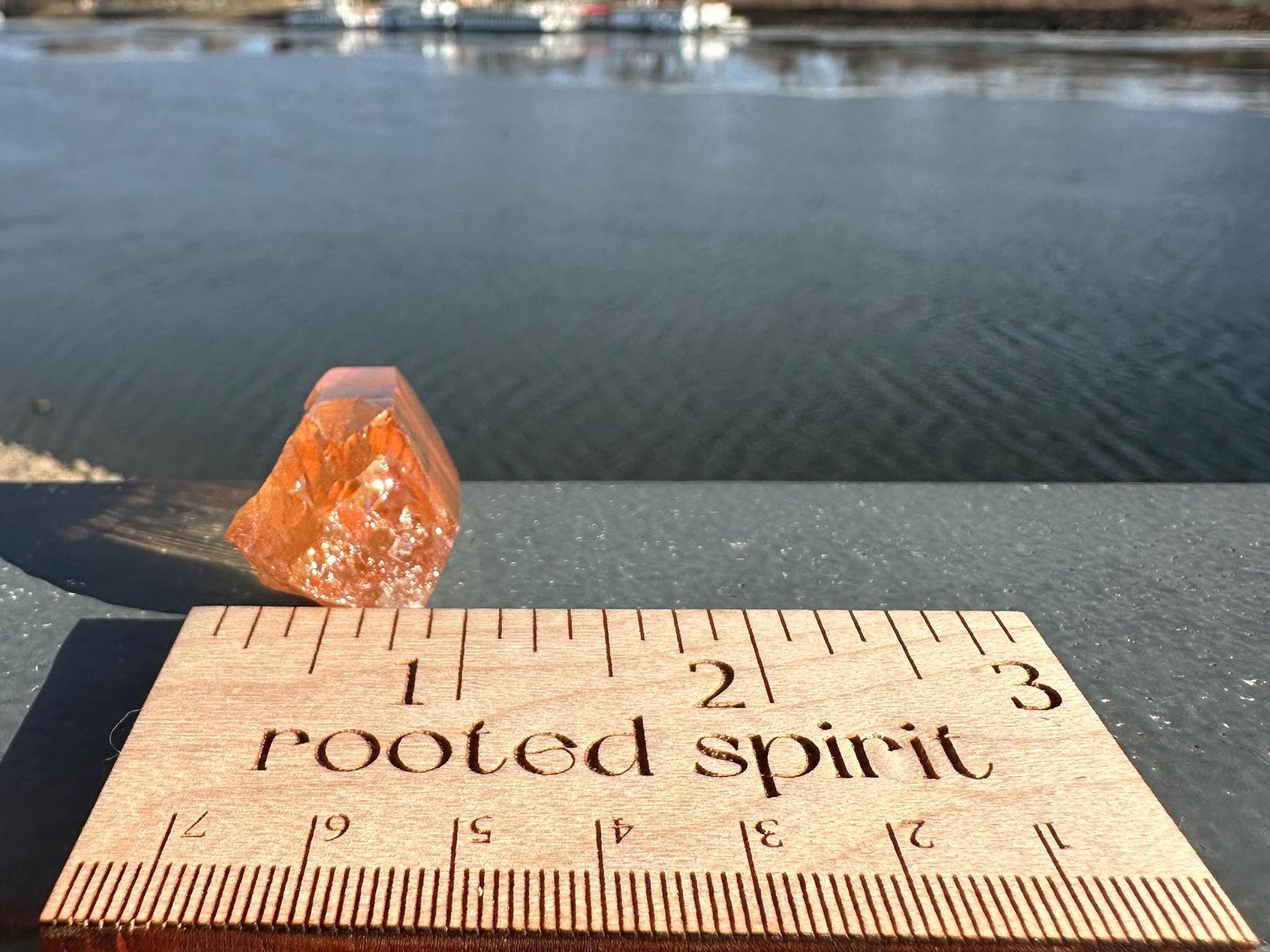 Stunning Rare Tangerine Lemurian Point