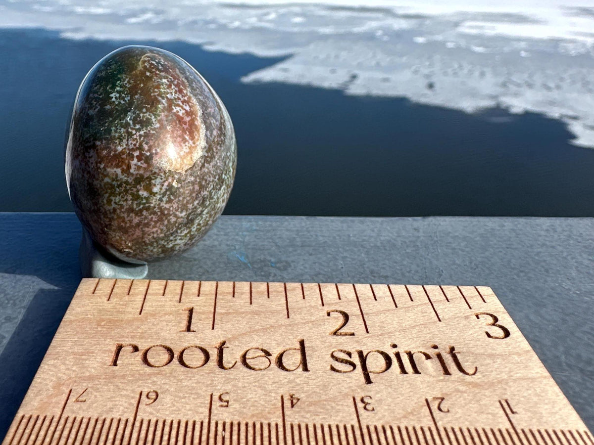 Rainbow Ocean Jasper Palm Stone | Ocean Jasper | Ocean Jasper Palm Stone | Ocean Jasper Sphere Active