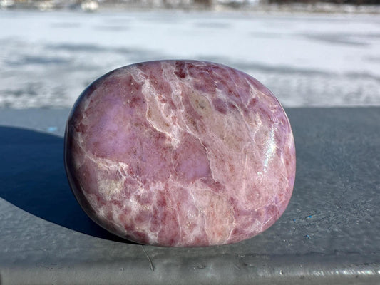 Rare Natural Lavender Jade Palm Stone from Turkey
