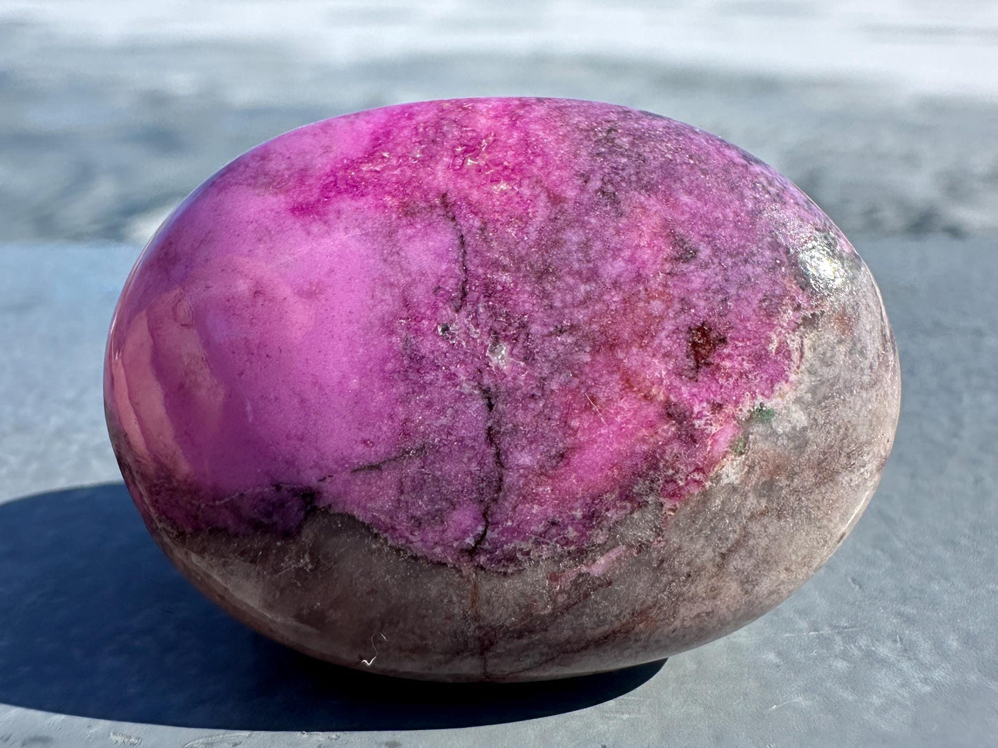 Stunning Cobalto Calcite Small Palm Stone | Home Decor | Crystal and Stones