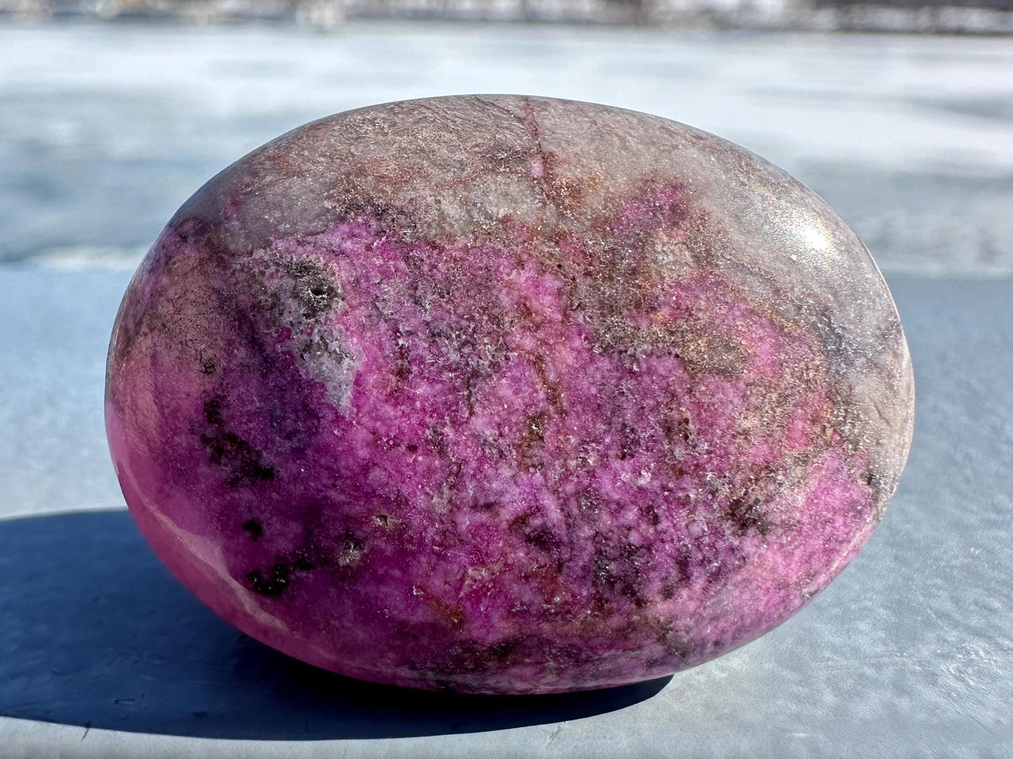 Stunning Cobalto Calcite Small Palm Stone | Home Decor | Crystal and Stones