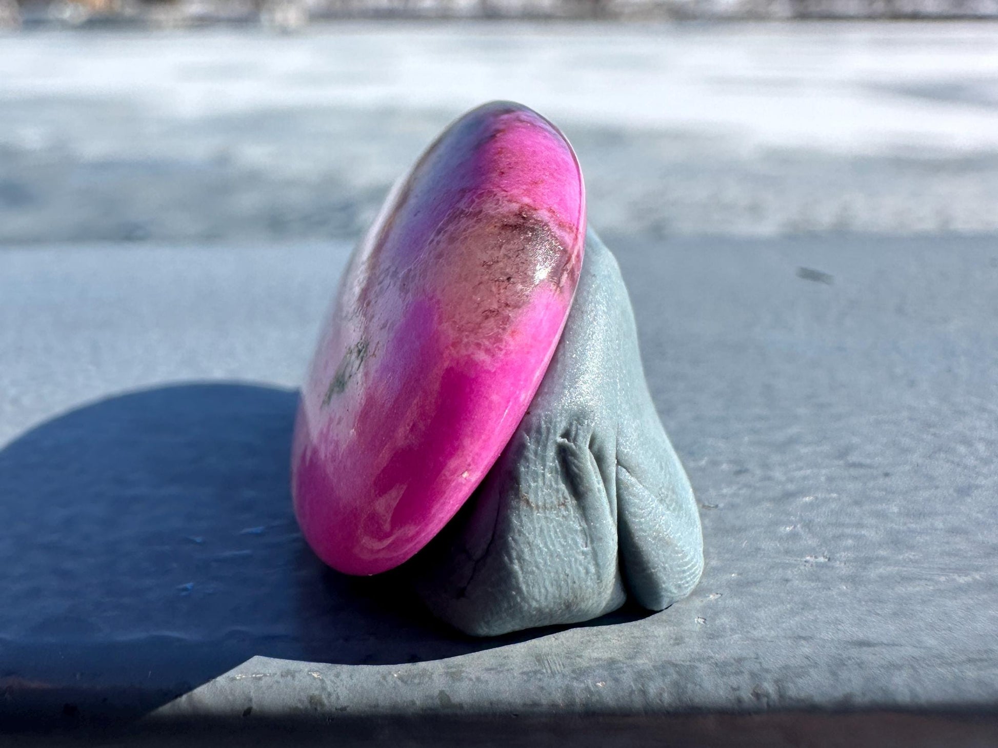 Stunning Cobalto Calcite Small Palm Stone | Home Decor | Crystal and Stones