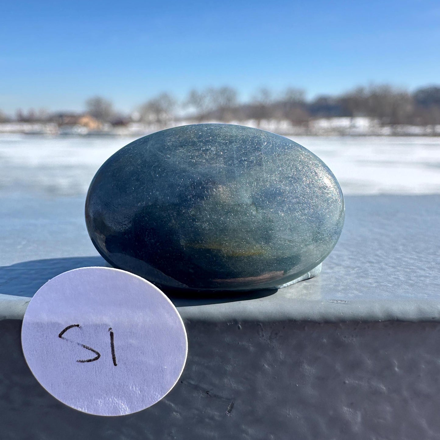 Blue Sapphire Polished Small Palm Stone