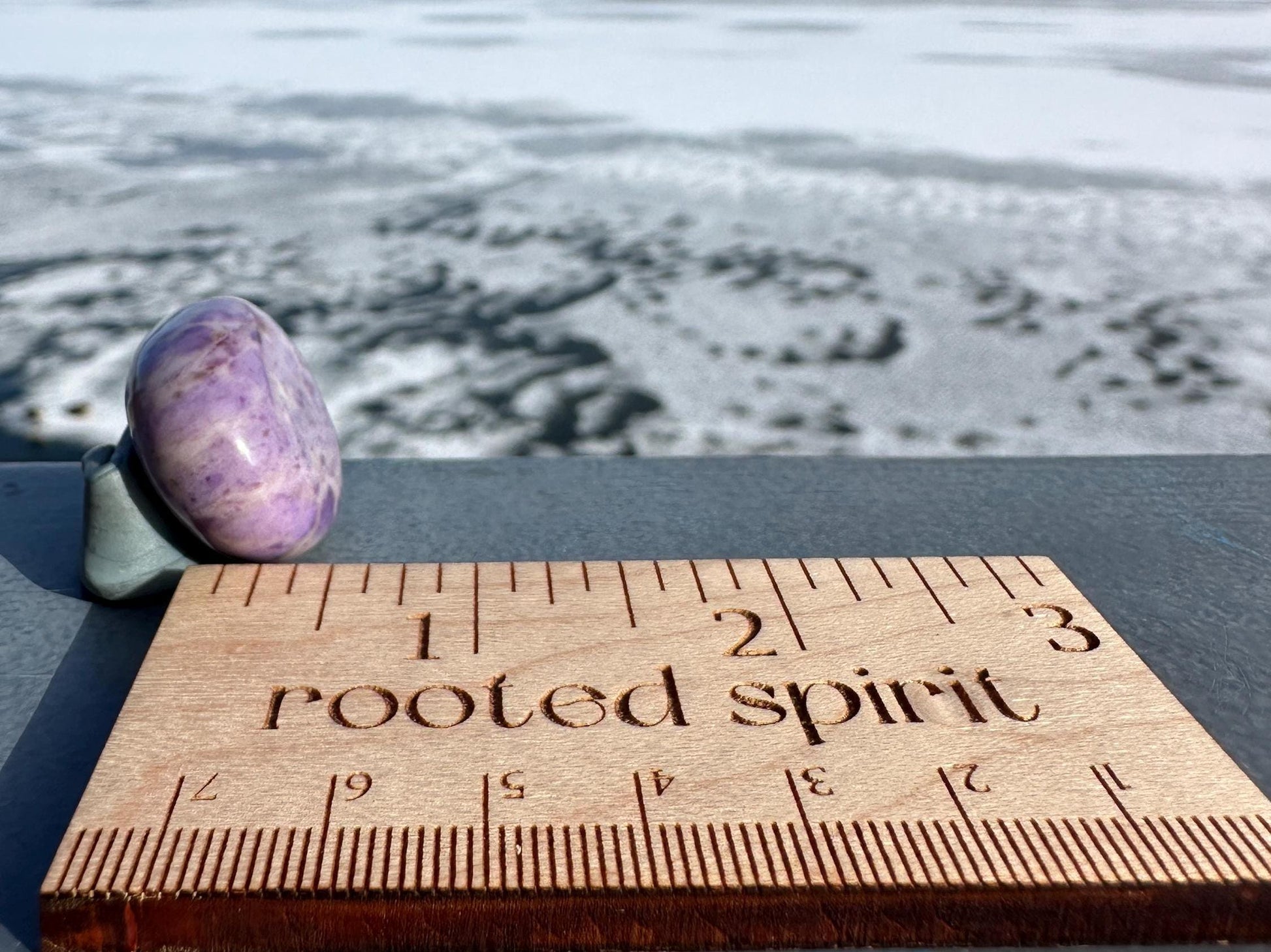 Rare Natural Lavender Jade Palm Stone from Turkey