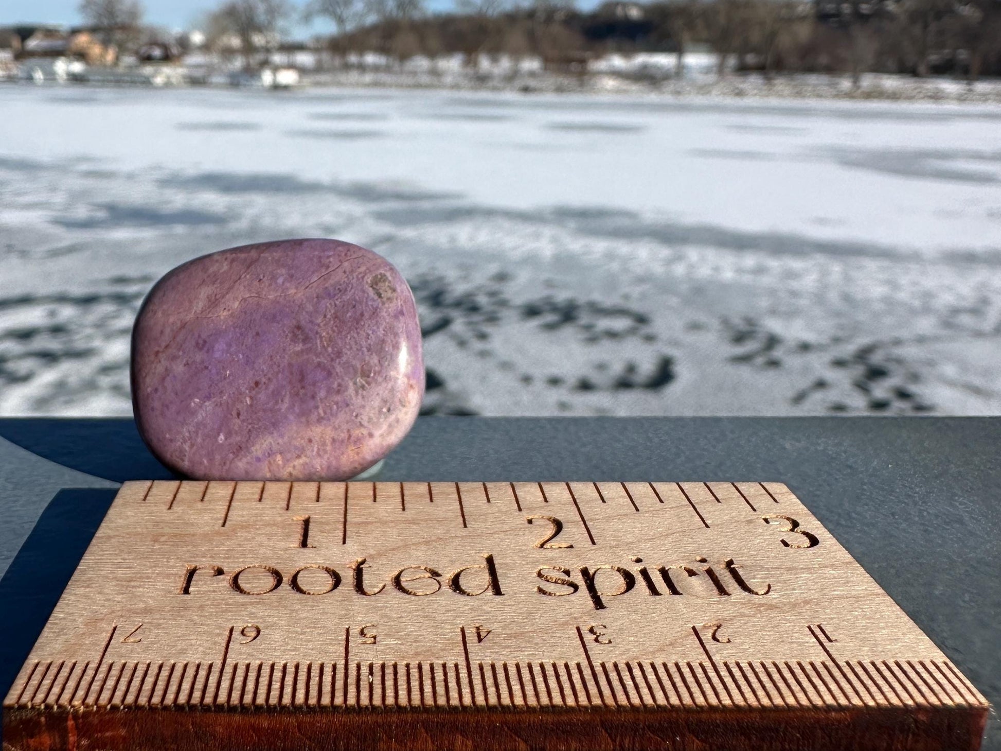 Rare Natural Lavender Jade Palm Stone from Turkey