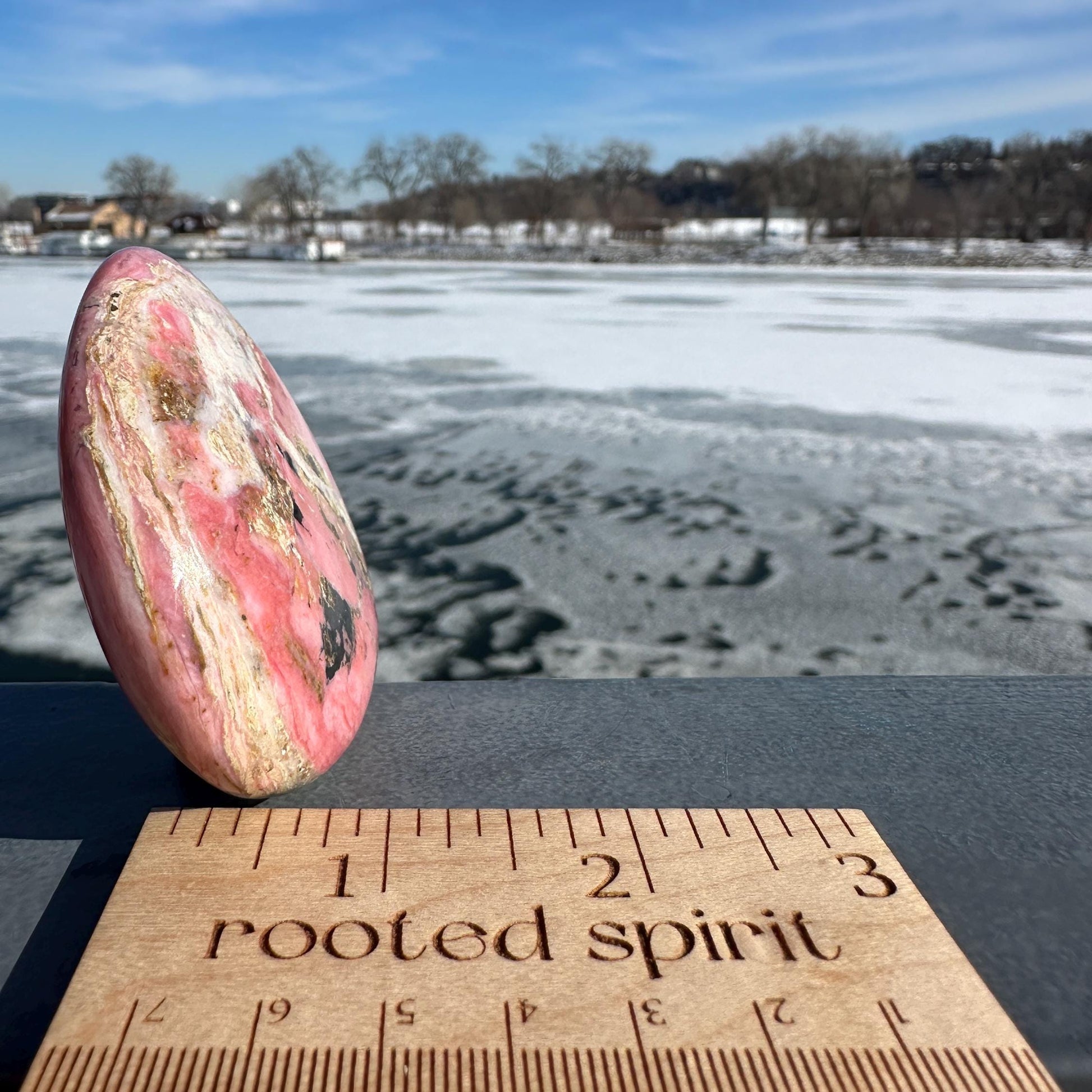 Gorgeous Natural Strawberry Opal Palm Stone