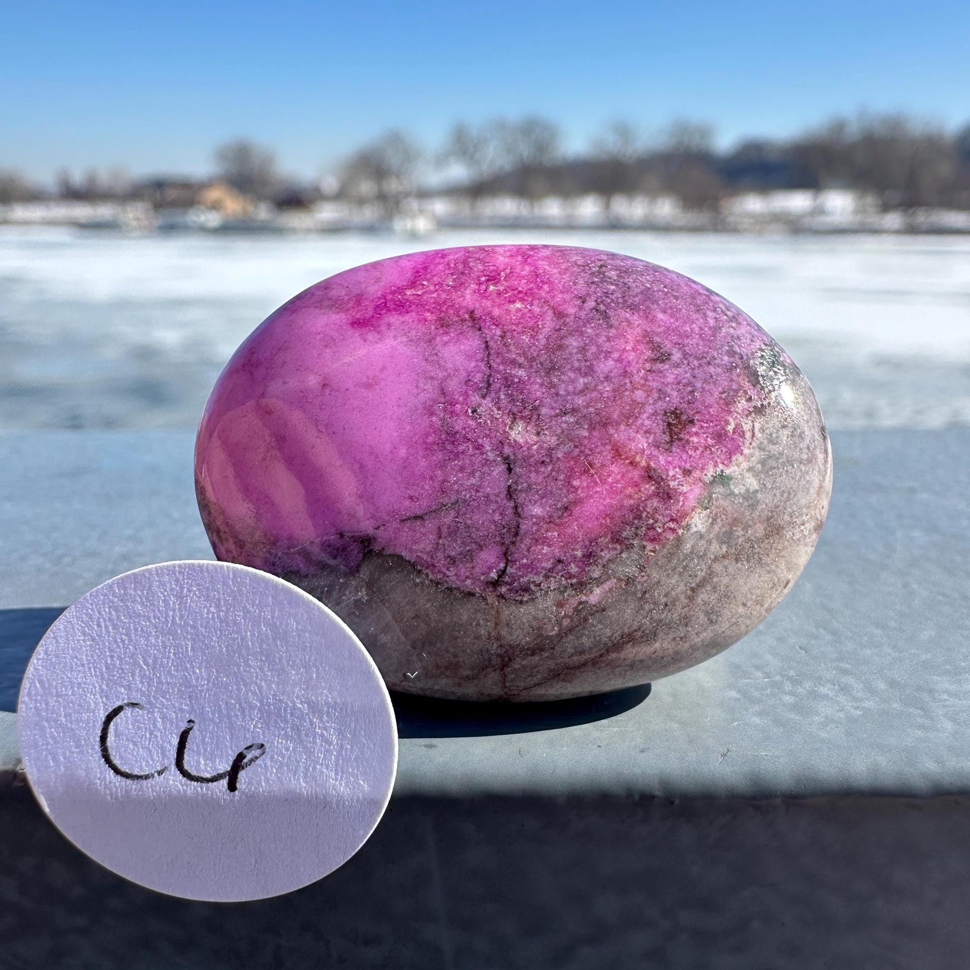 Stunning Cobalto Calcite Small Palm Stone | Home Decor | Crystal and Stones