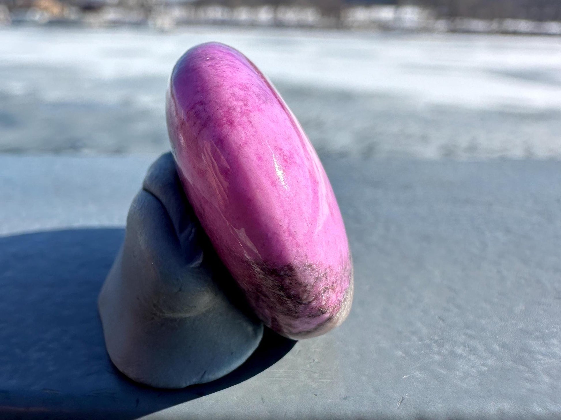 Stunning Cobalto Calcite Small Palm Stone | Home Decor | Crystal and Stones