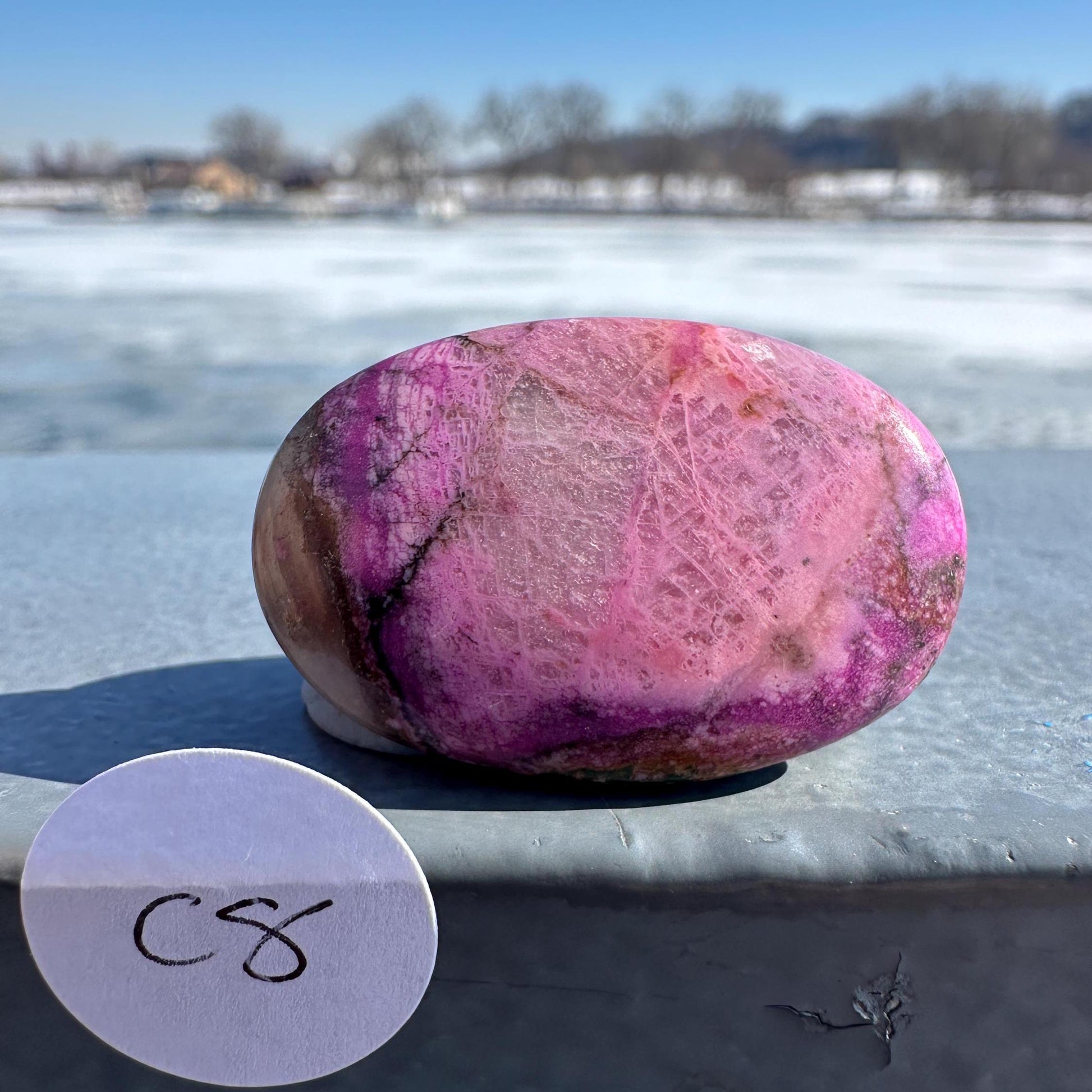 Stunning Cobalto Calcite Small Palm Stone | Home Decor | Crystal and Stones
