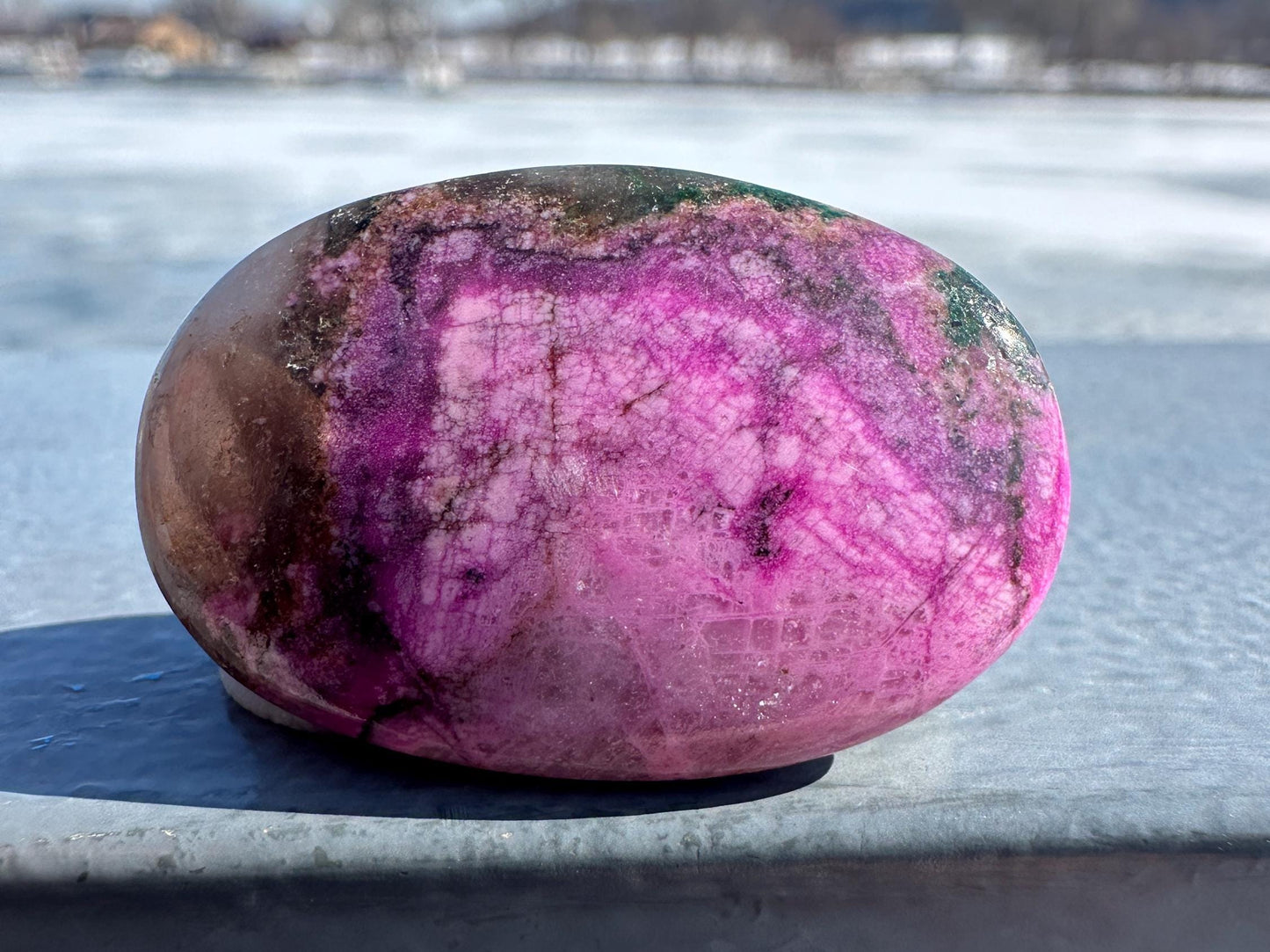 Stunning Cobalto Calcite Small Palm Stone | Home Decor | Crystal and Stones