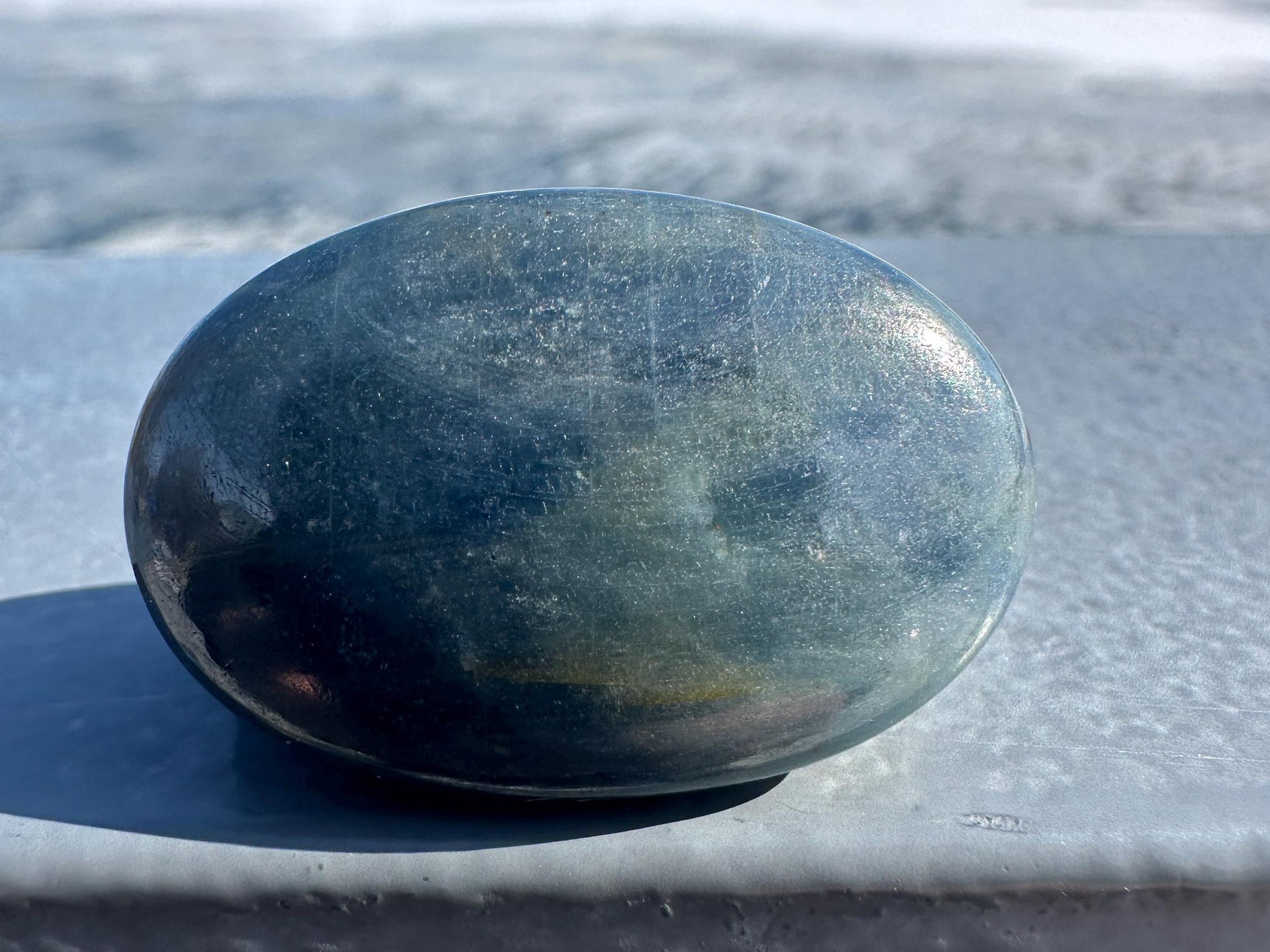 Blue Sapphire Polished Small Palm Stone