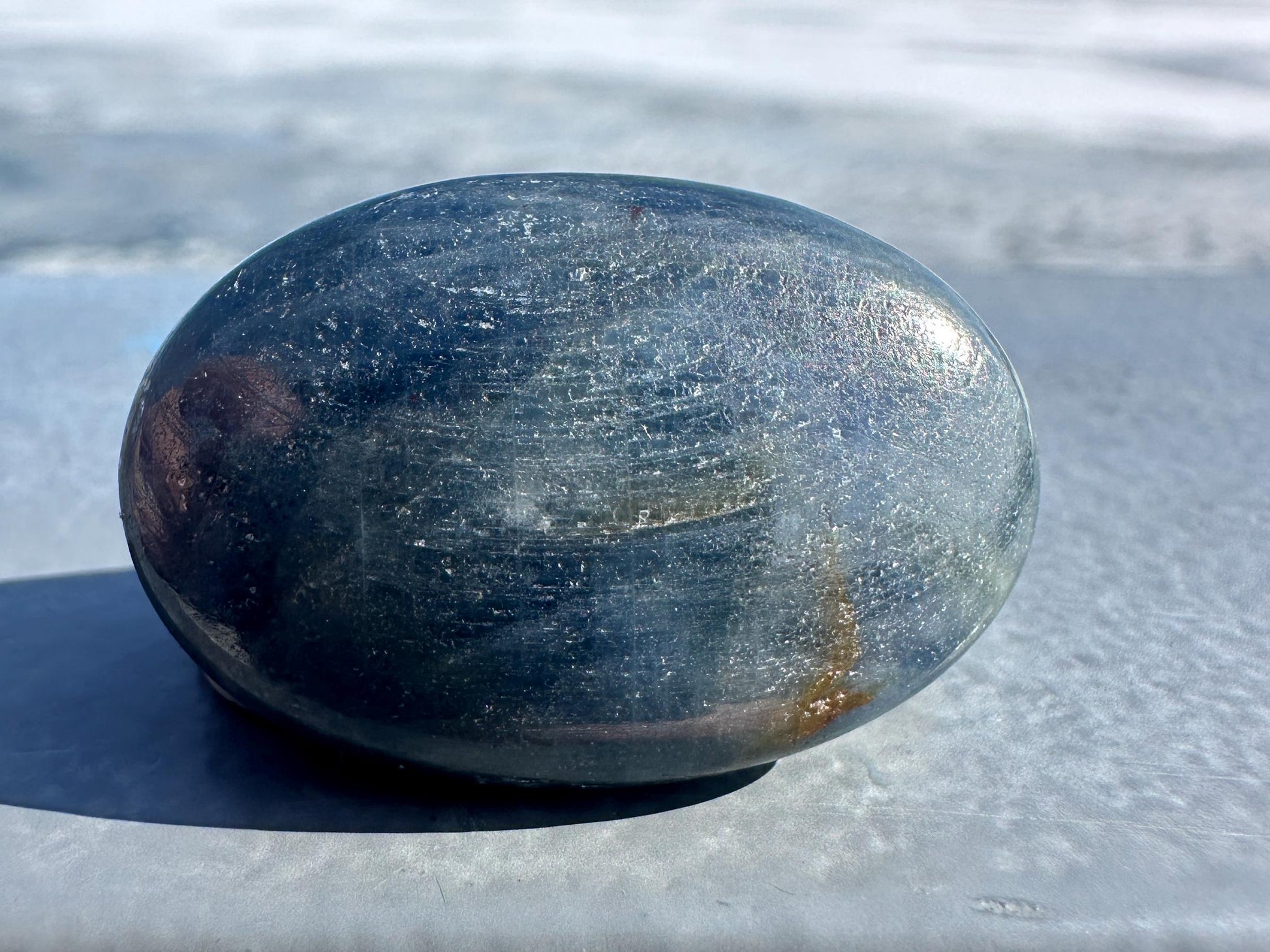 Blue Sapphire Polished Small Palm Stone