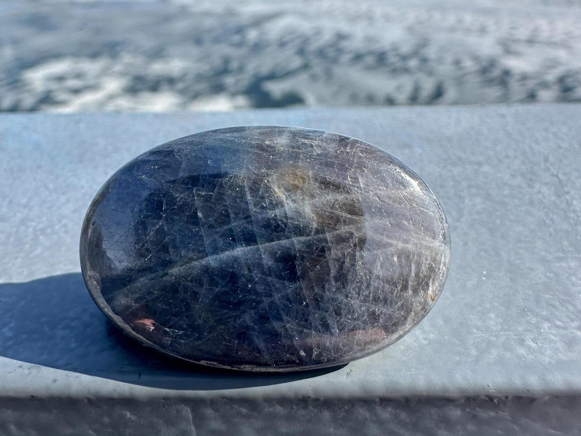 Blue Sapphire Polished Small Palm Stone