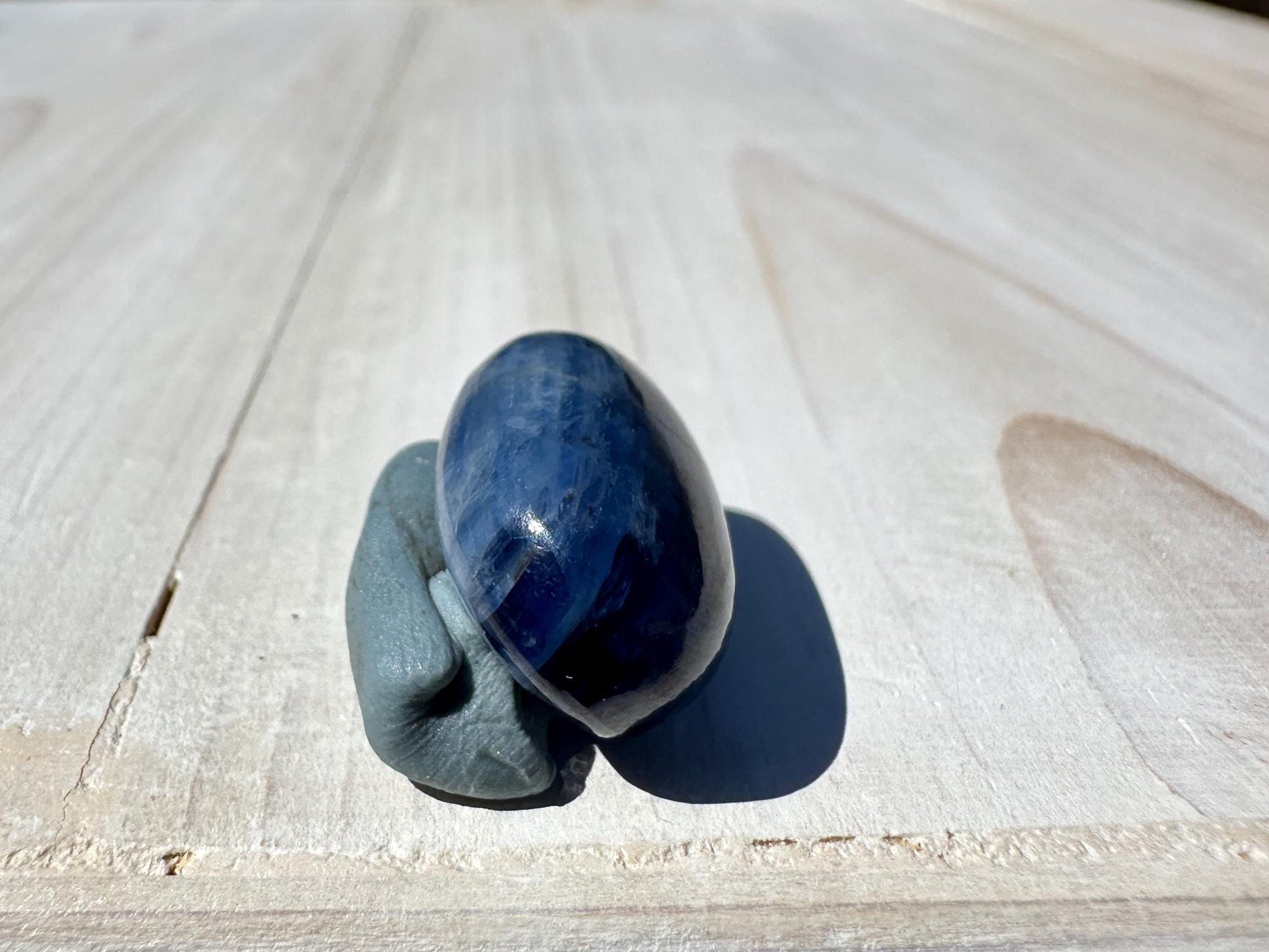 Gorgeous High Quality Polished Blue Kyanite Mini Palm Stone from Nepal