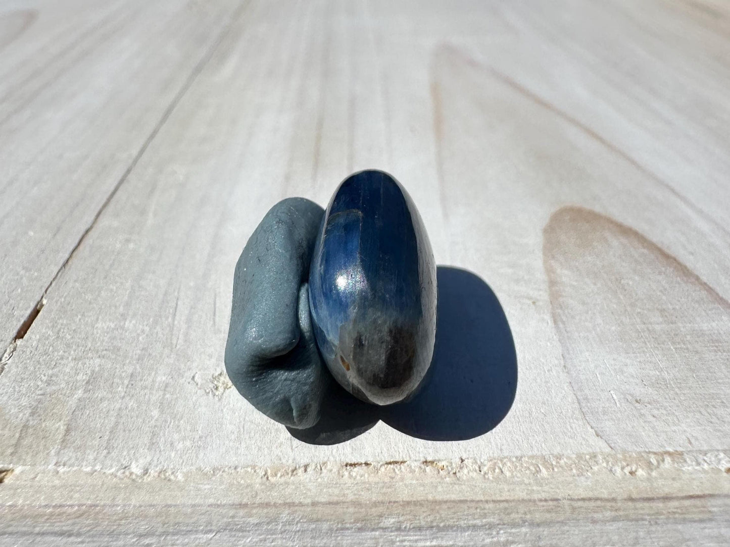 Gorgeous High Quality Polished Blue Kyanite Mini Palm Stone from Nepal