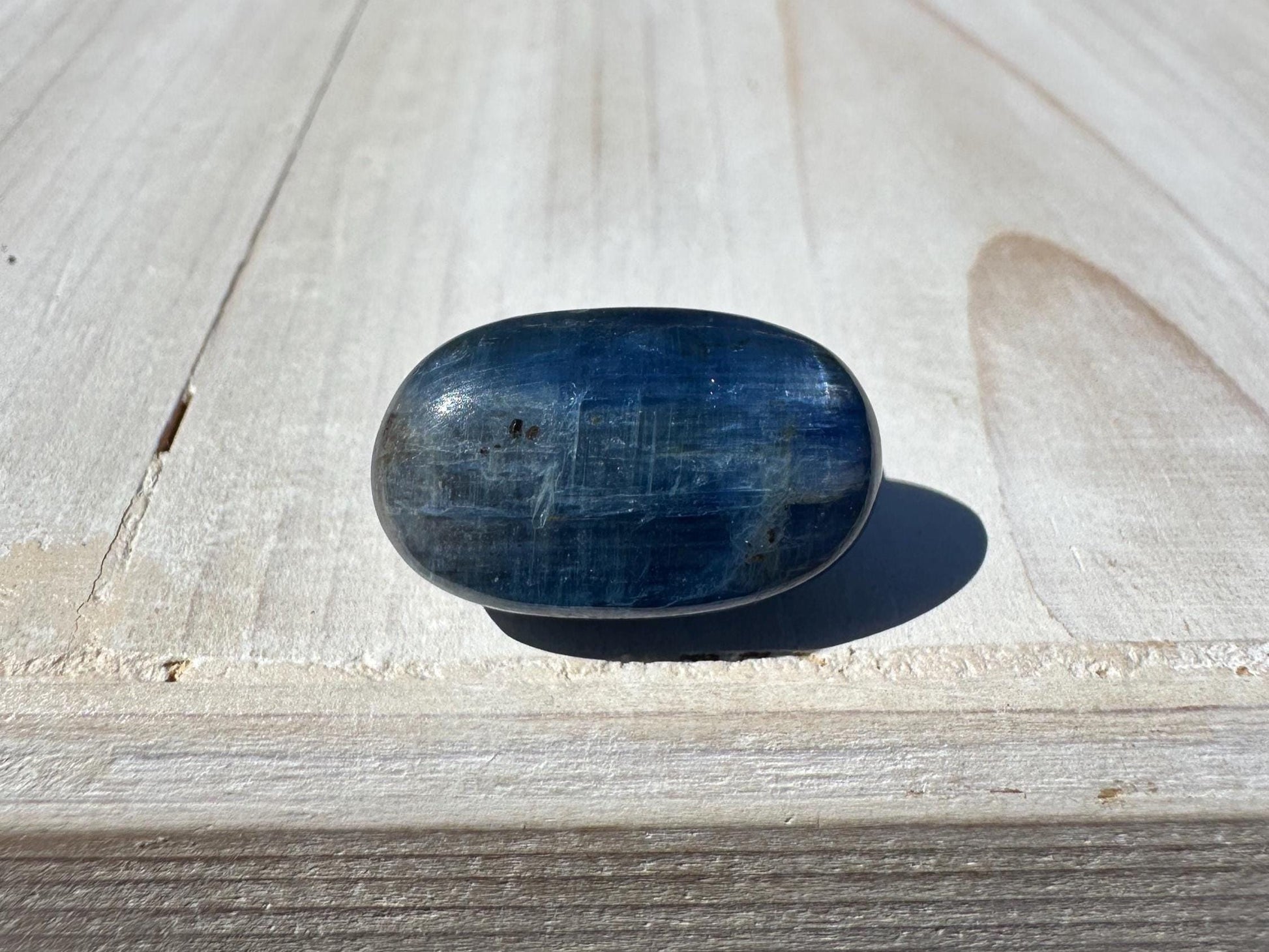 Gorgeous High Quality Polished Blue Kyanite Mini Palm Stone from Nepal