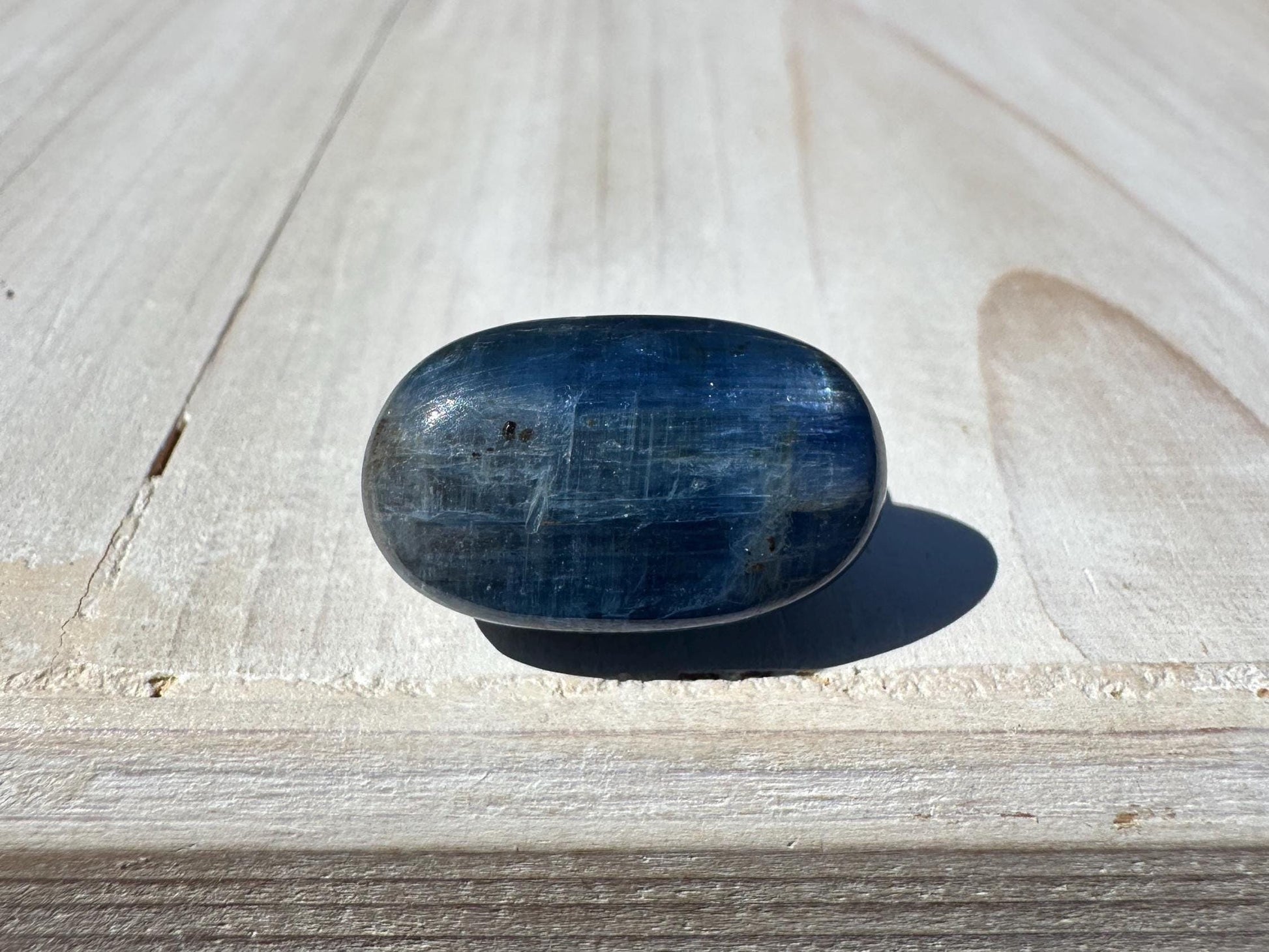 Gorgeous High Quality Polished Blue Kyanite Mini Palm Stone from Nepal