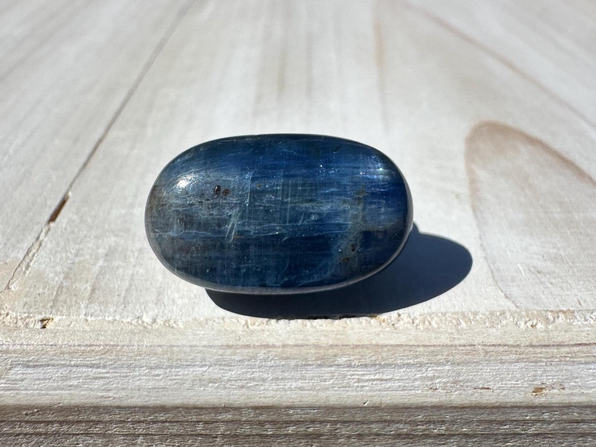 Gorgeous High Quality Polished Blue Kyanite Mini Palm Stone from Nepal
