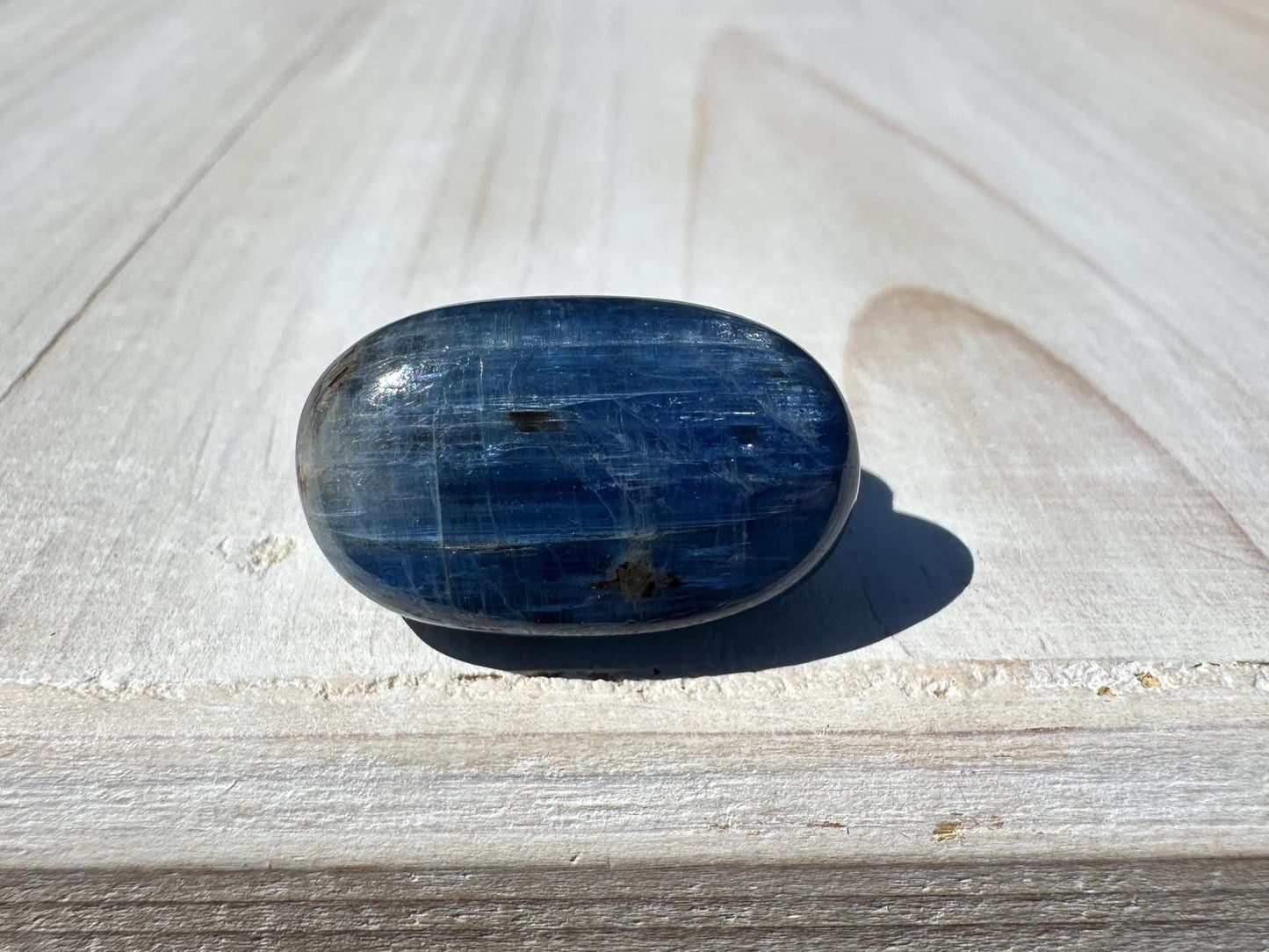 Gorgeous High Quality Polished Blue Kyanite Mini Palm Stone from Nepal