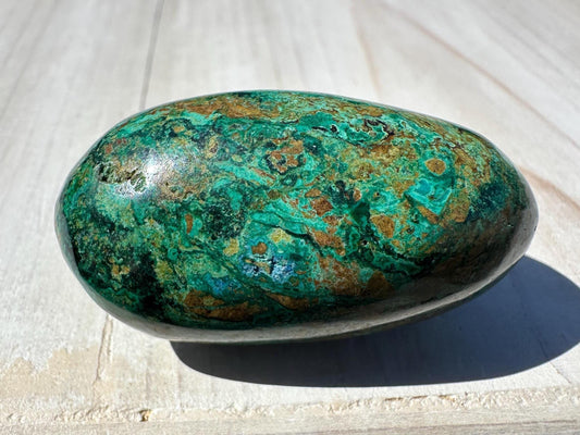 Beautiful Azurite and Malachite Palm Stone from Peru