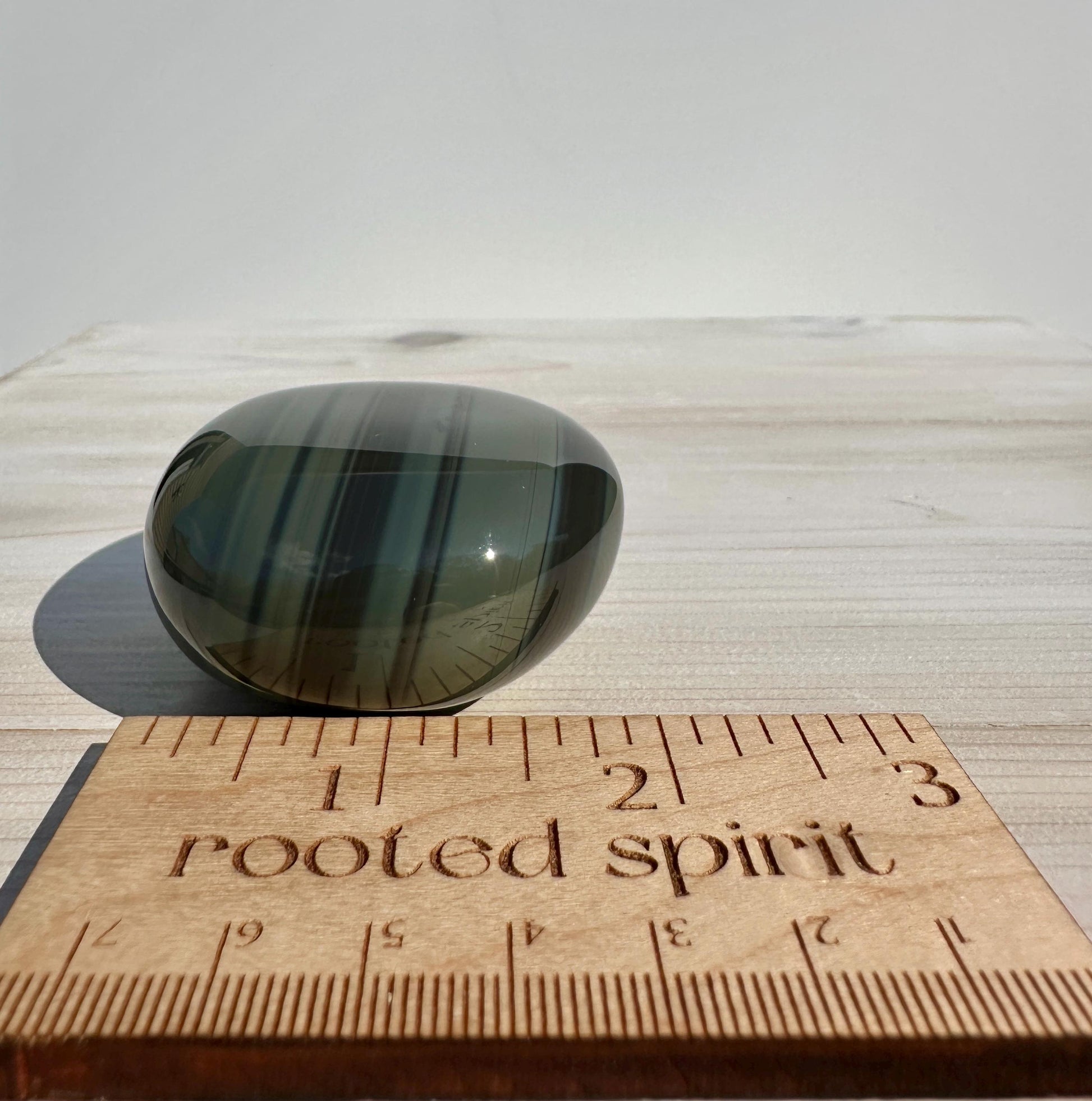 Platinum Obsidian Palm Stone from Mexico