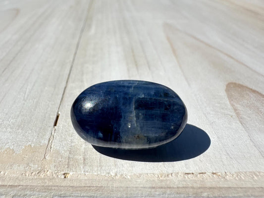Gorgeous High Quality Polished Blue Kyanite Mini Palm Stone from Nepal