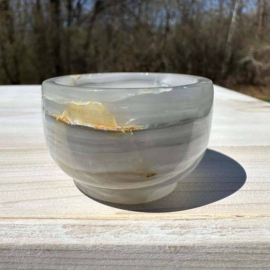 Small 2" Onyx Banded Dish | Crystal Bowl | Banded Onyx | Stone Dish