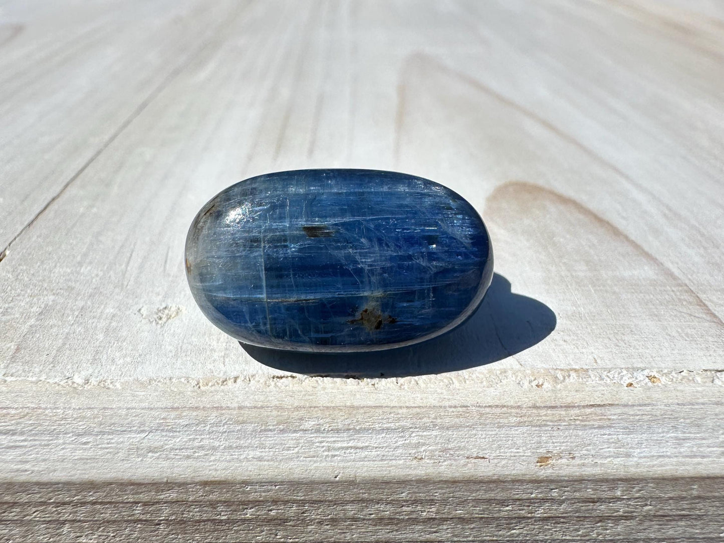 Gorgeous High Quality Polished Blue Kyanite Mini Palm Stone from Nepal