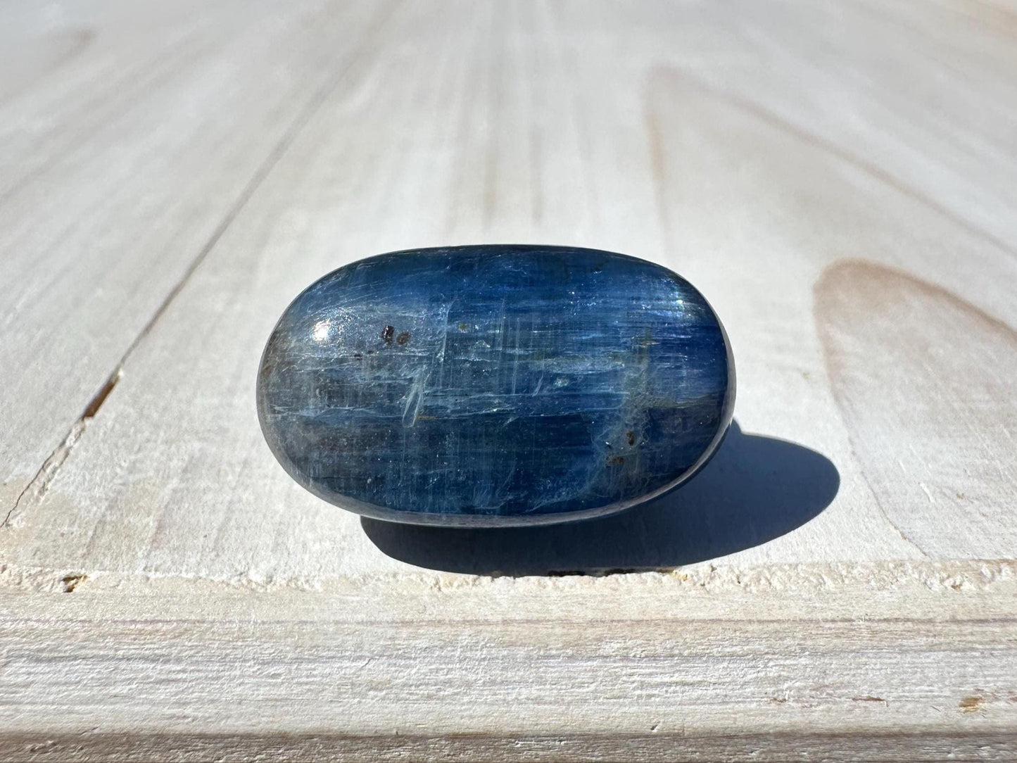 Gorgeous High Quality Polished Blue Kyanite Mini Palm Stone from Nepal