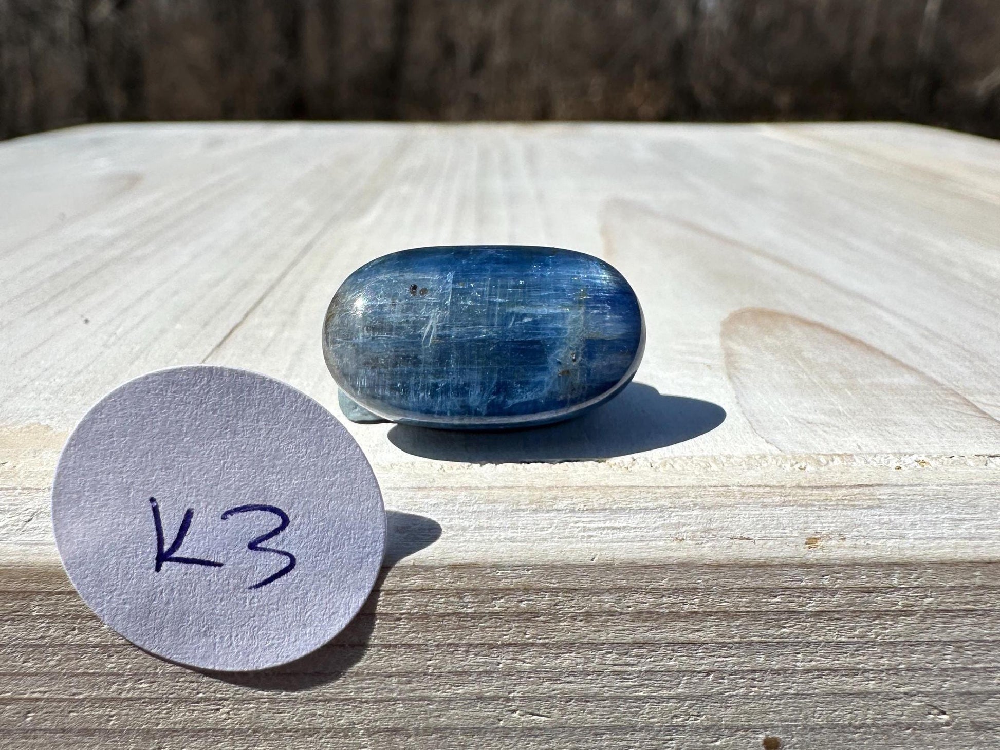 Gorgeous High Quality Polished Blue Kyanite Mini Palm Stone from Nepal
