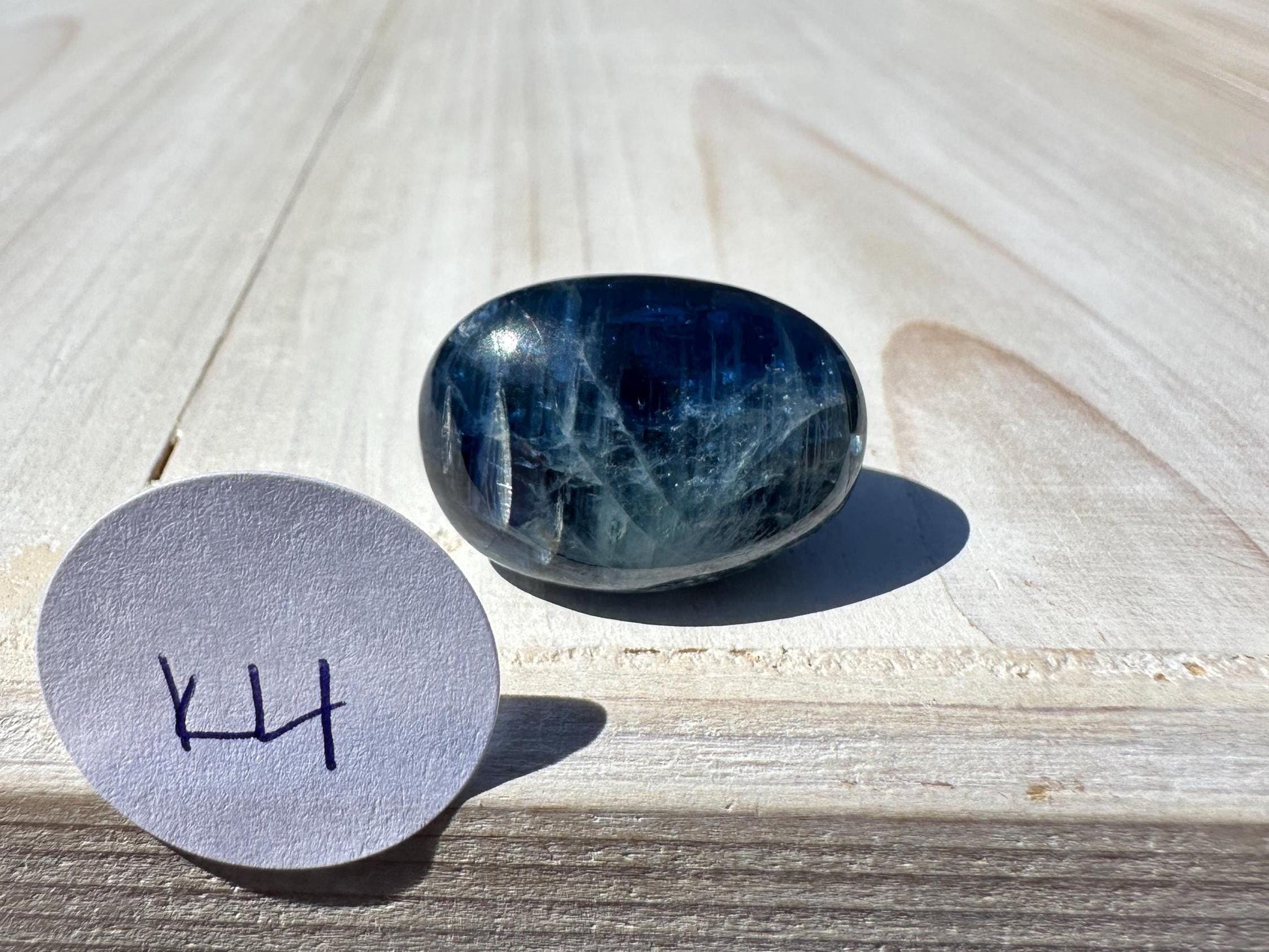 Gorgeous High Quality Polished Blue Kyanite Mini Palm Stone from Nepal