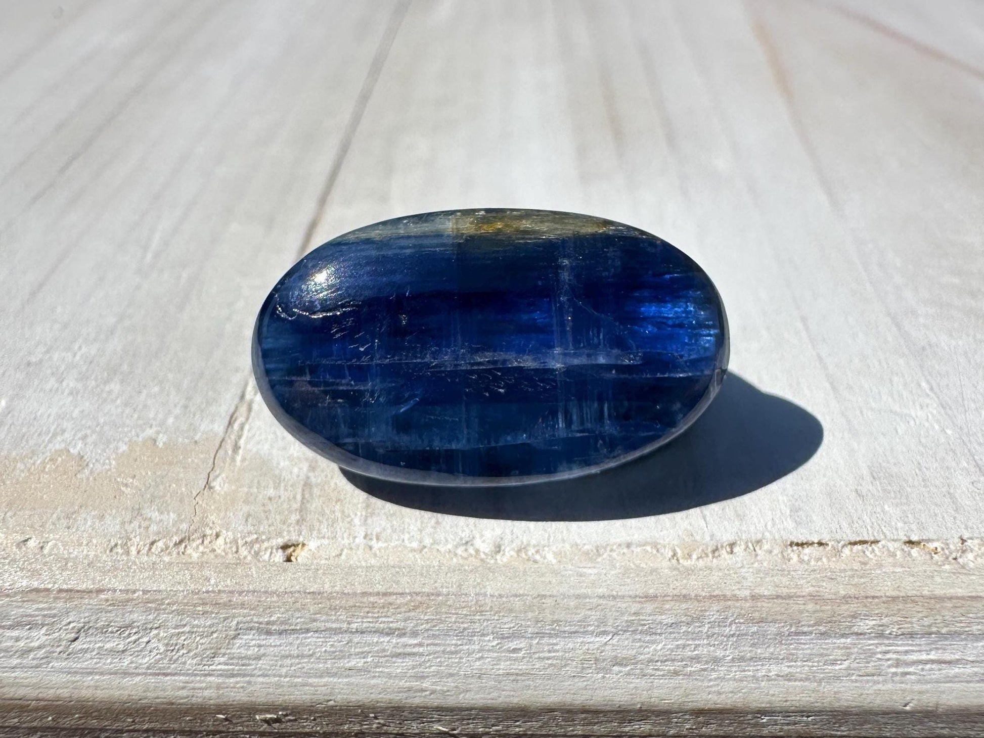Gorgeous High Quality Polished Blue Kyanite Mini Palm Stone from Nepal
