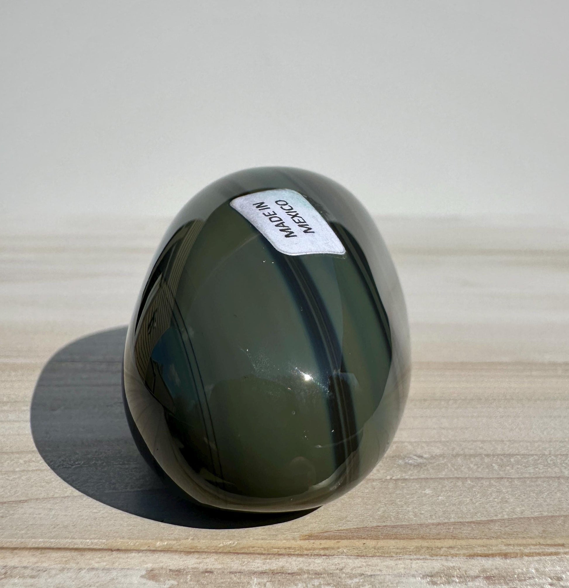 Platinum Obsidian Palm Stone from Mexico