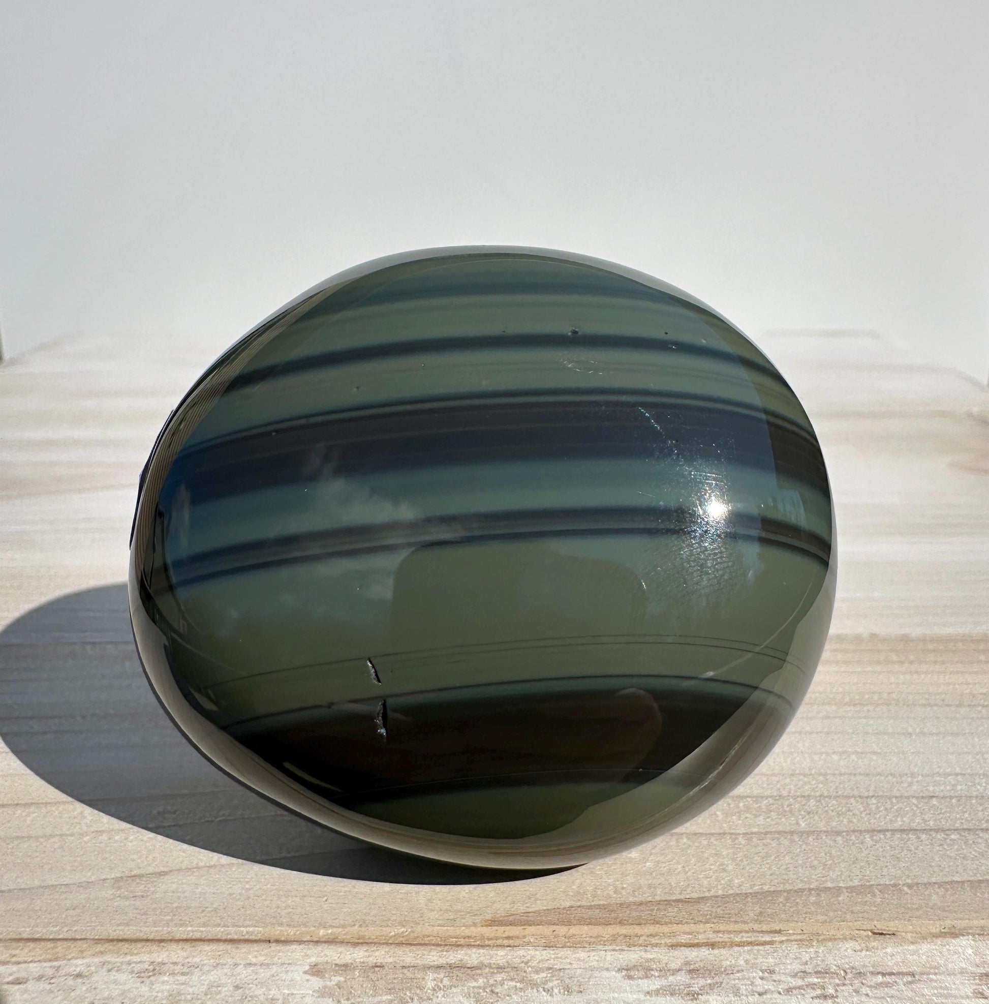 Platinum Obsidian Palm Stone from Mexico