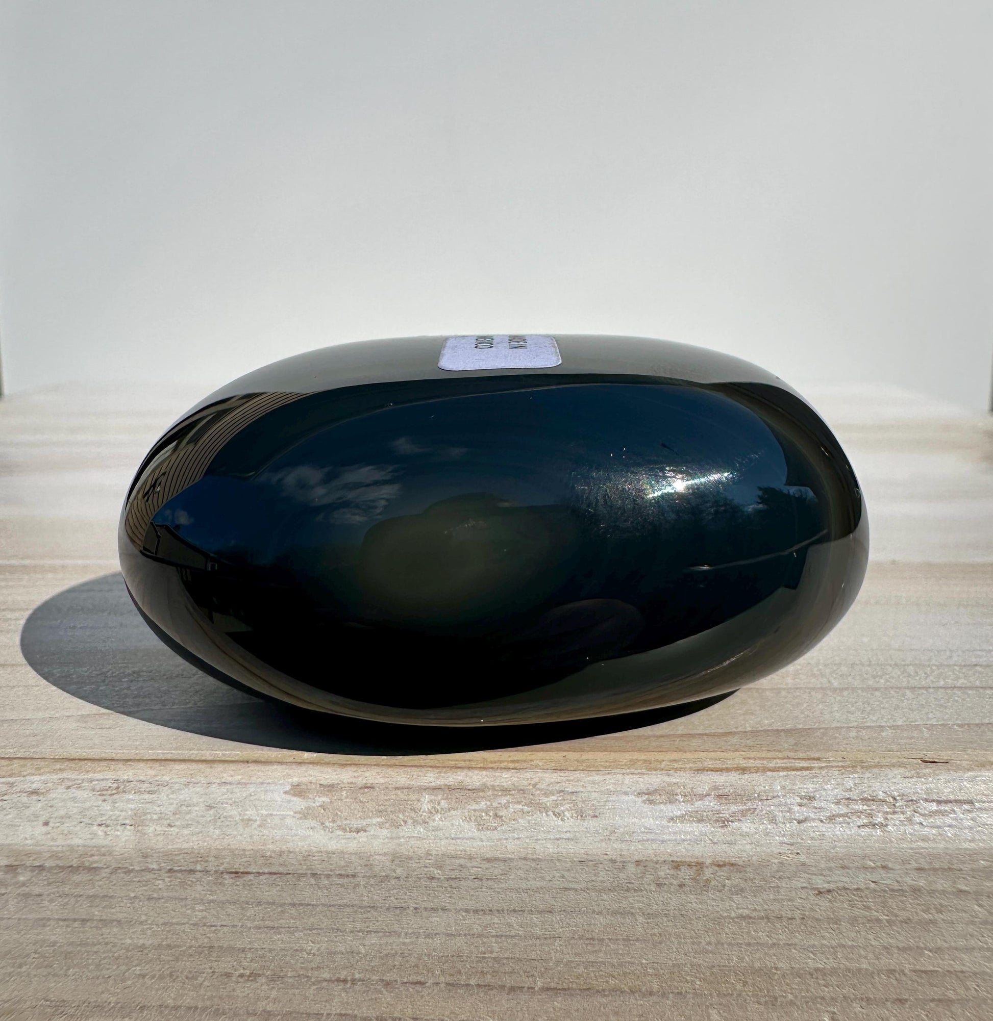 Platinum Obsidian Palm Stone from Mexico