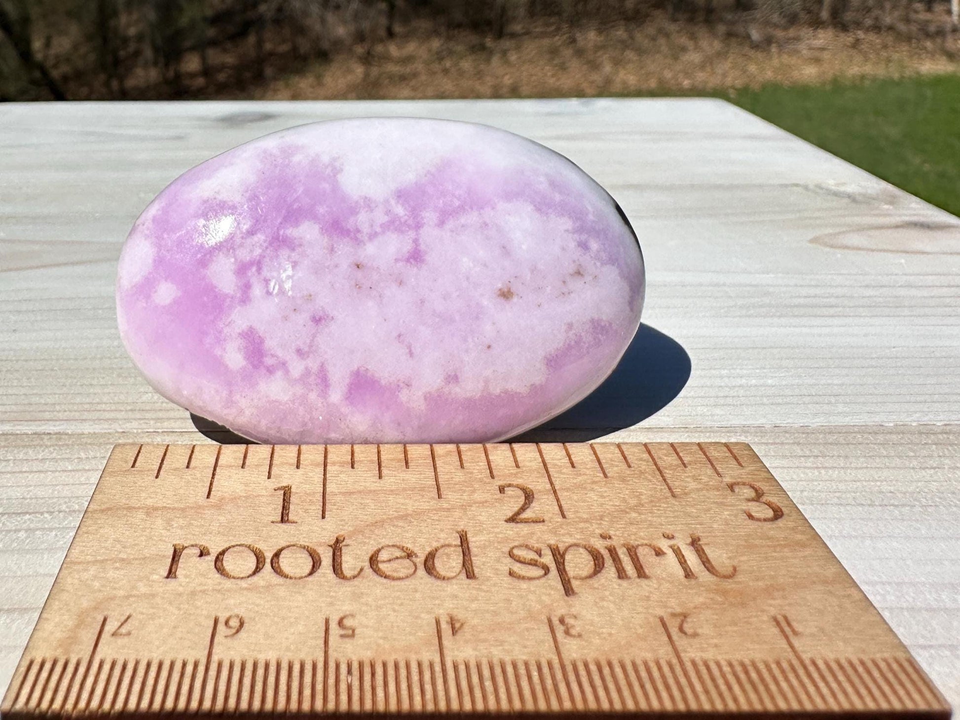 Pretty Pink Aragonite Palm Stone with Hematite