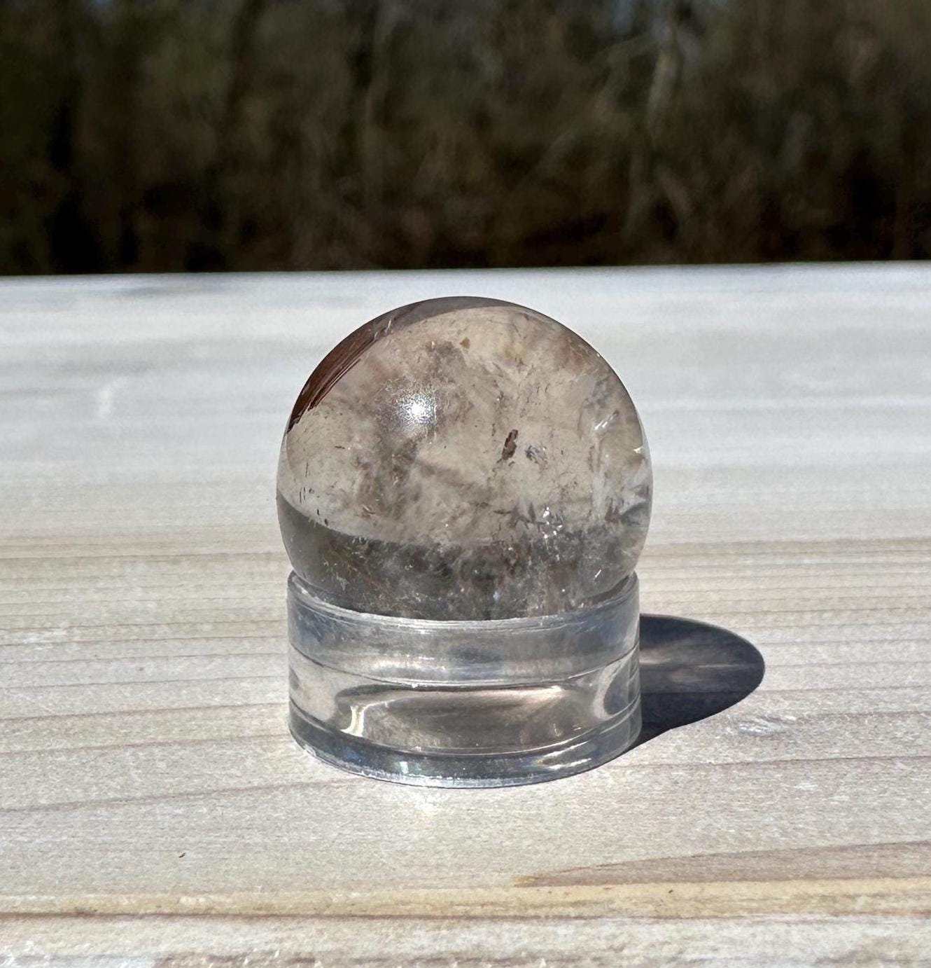 High Quality Gold Rutile Quartz Mini Sphere with Rainbows 11.5mm