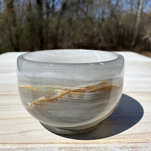 Small 2" Onyx Banded Dish | Crystal Bowl | Banded Onyx | Stone Dish