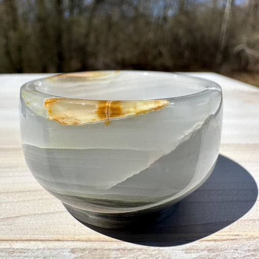 Small 2" Onyx Banded Dish | Crystal Bowl | Banded Onyx | Stone Dish