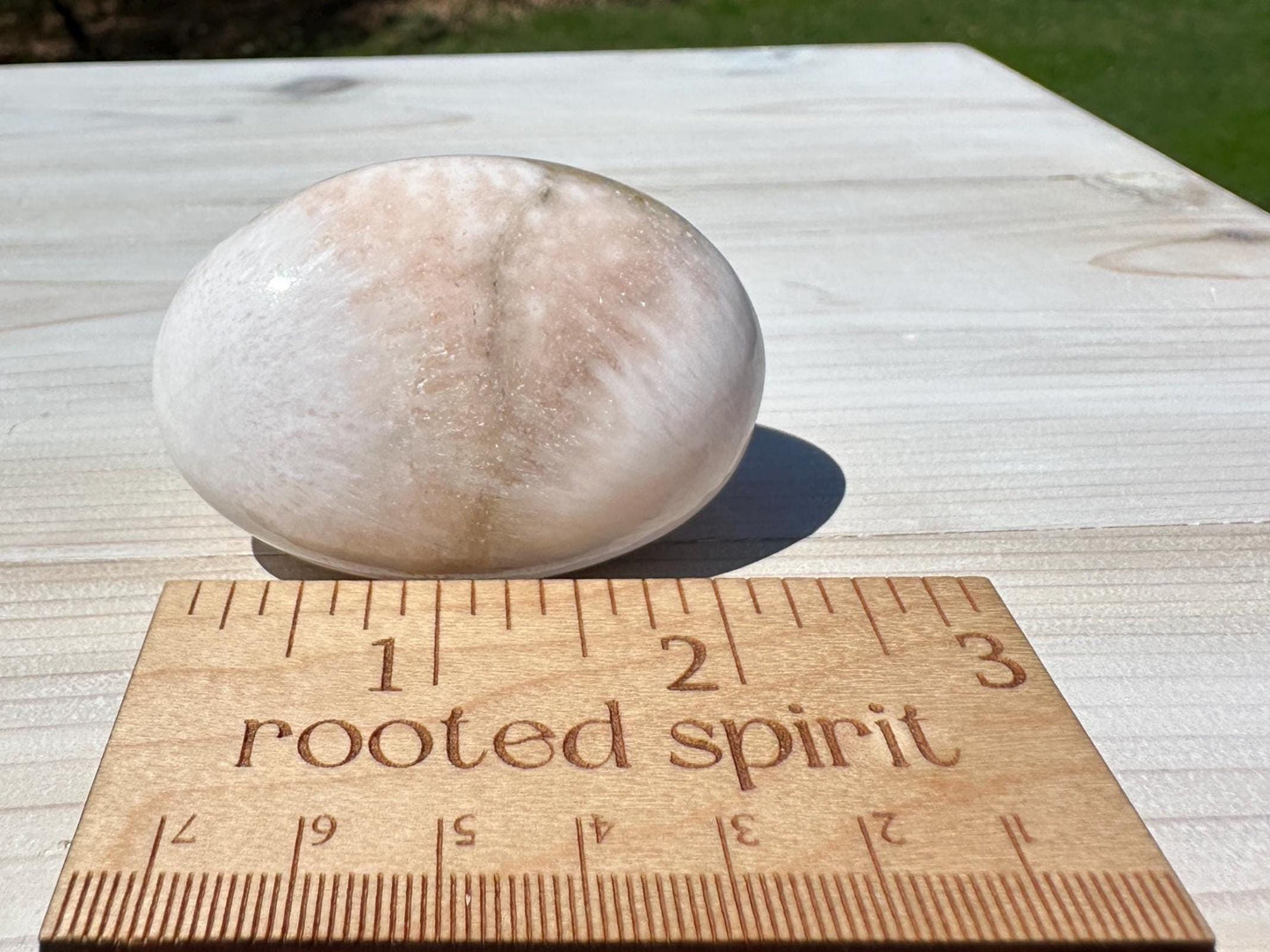 Gorgeous Polished Scolecite with Stilbite Palm Stone - #3