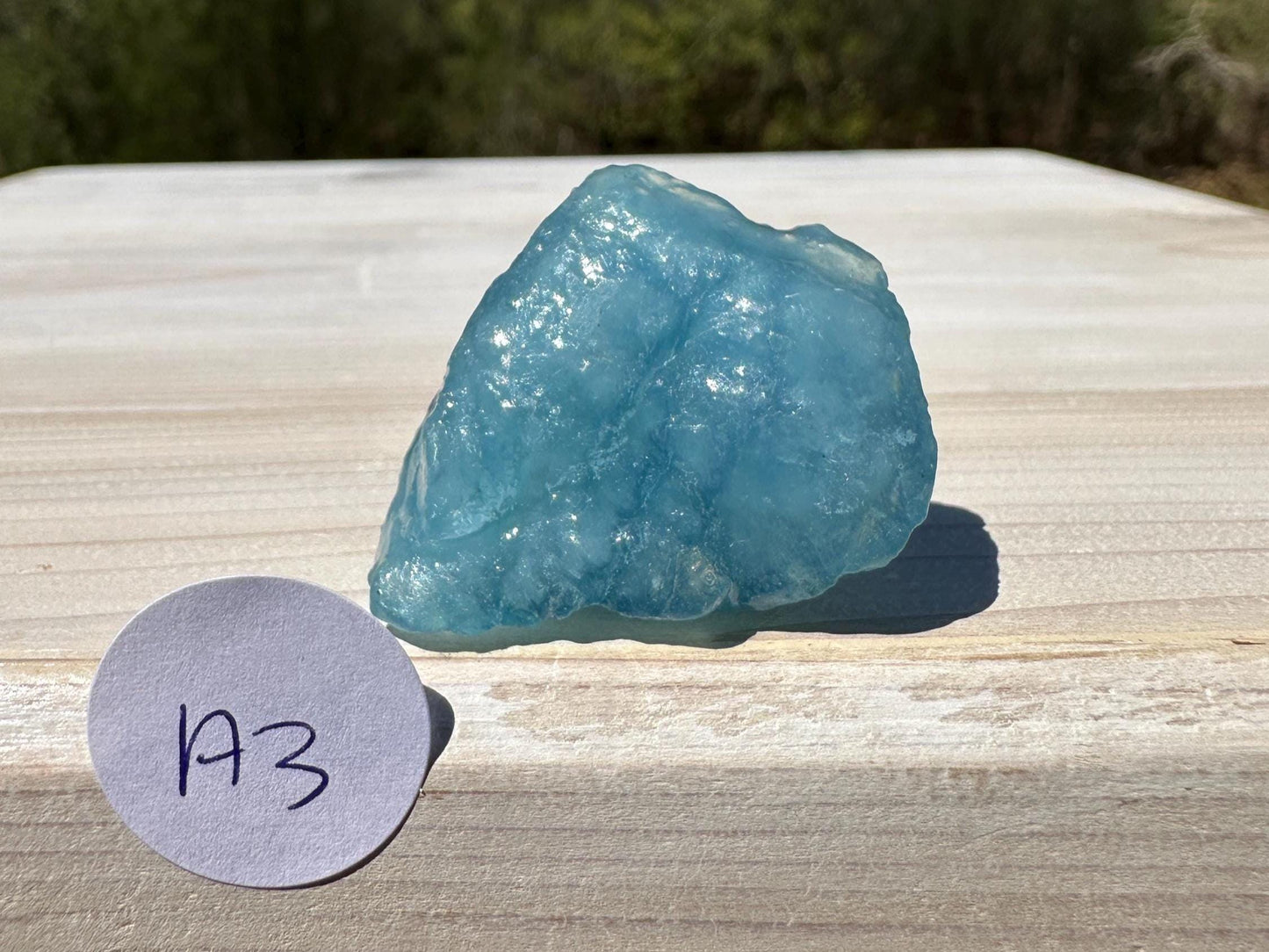 High Quality Semi Tumbled Double Blue Aquamarine from Mozambique Africa | Tucson Exclusive
