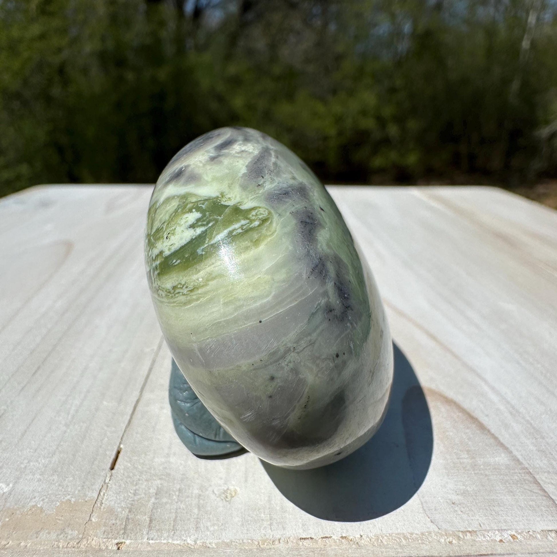 Polished Banded Serpentine Palm Stone | Infinite Stone Palm Stone - #2
