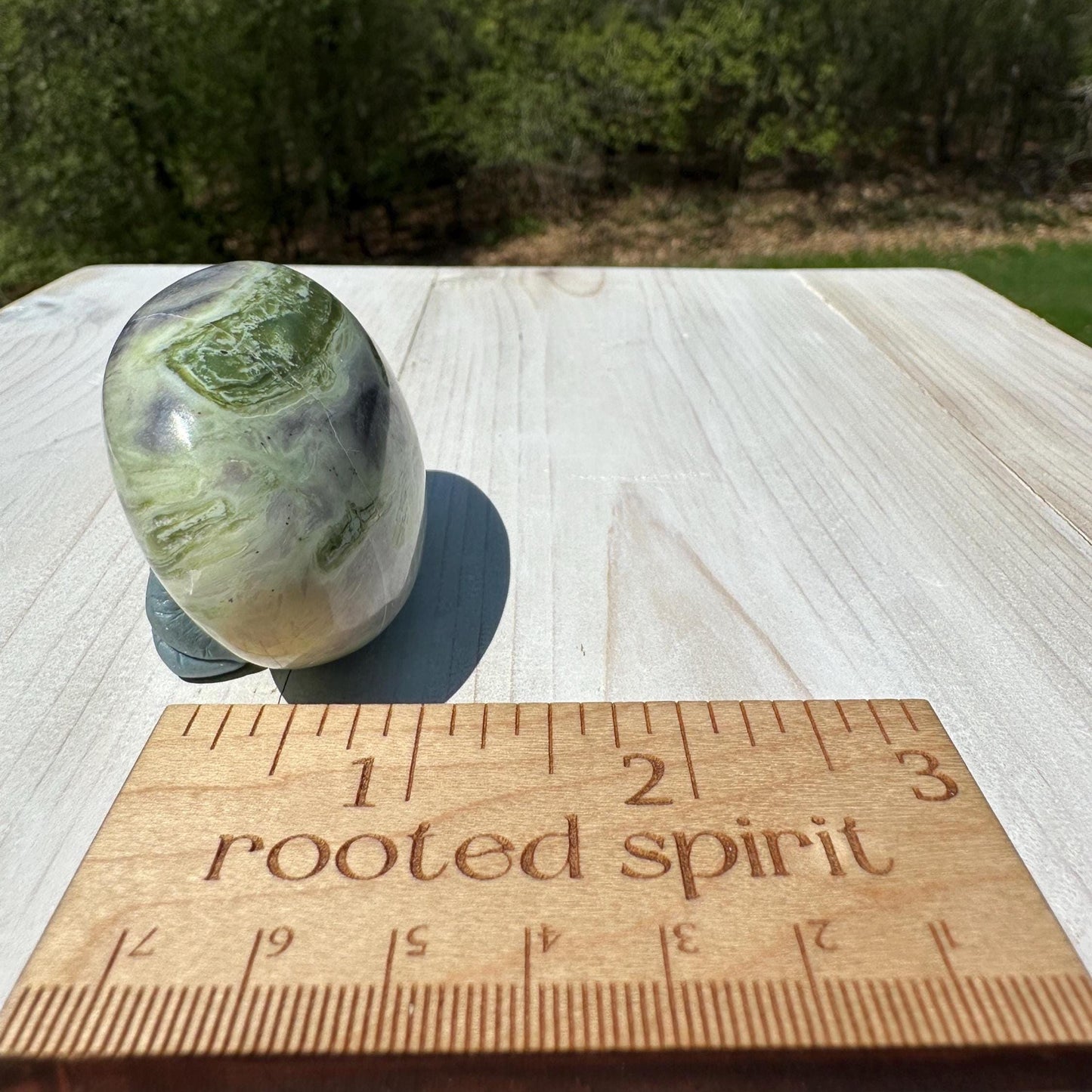 Polished Banded Serpentine Palm Stone | Infinite Stone Palm Stone - #2