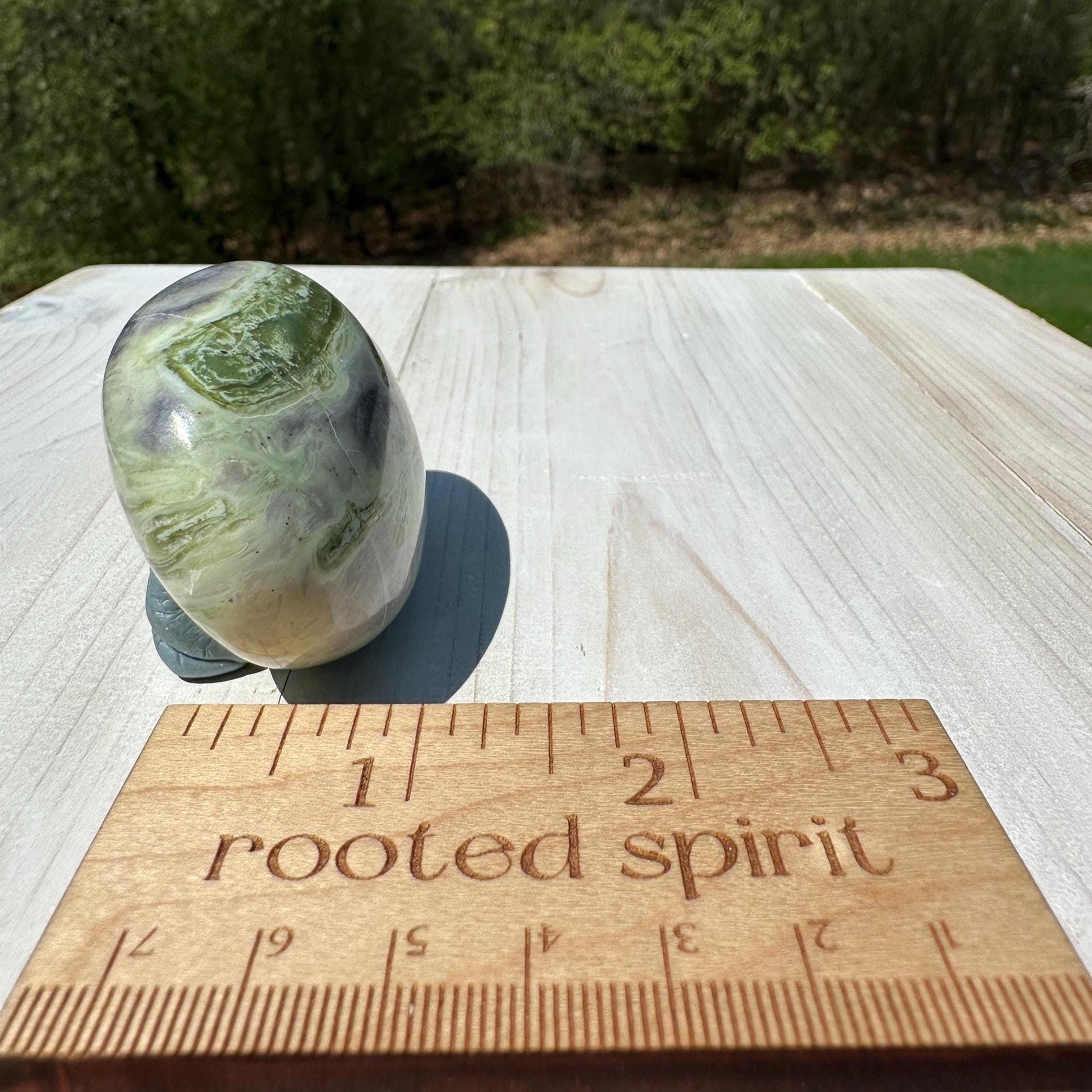 Polished Banded Serpentine Palm Stone | Infinite Stone Palm Stone - #2