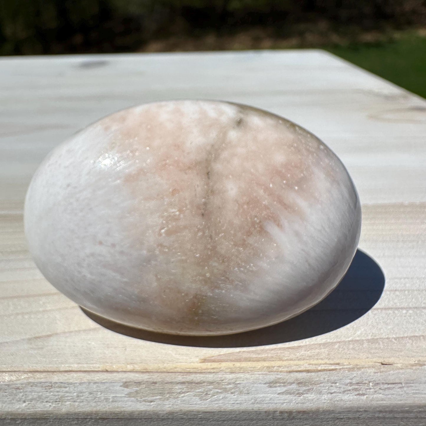 Gorgeous Polished Scolecite with Stilbite Palm Stone - #3