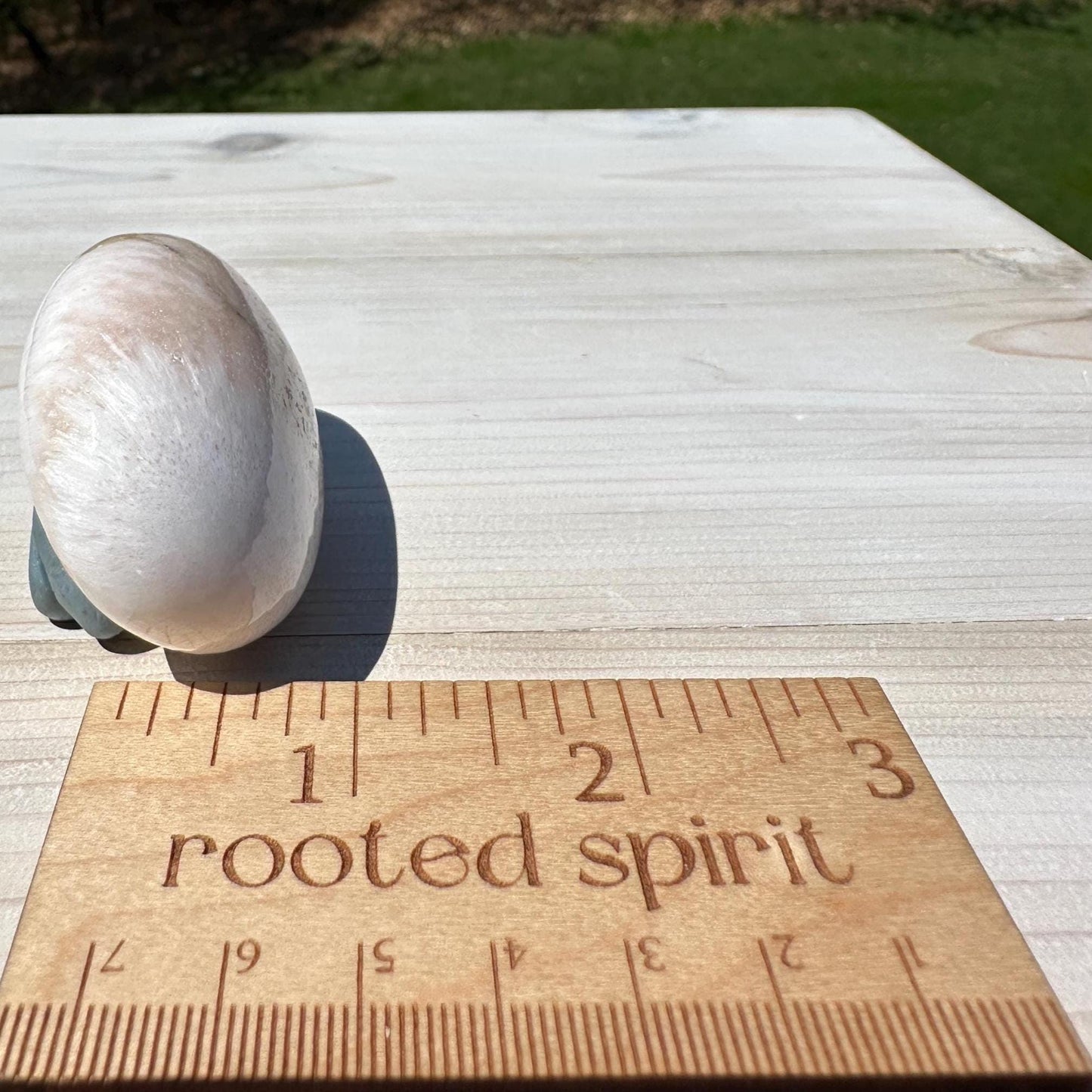 Gorgeous Polished Scolecite with Stilbite Palm Stone - #3