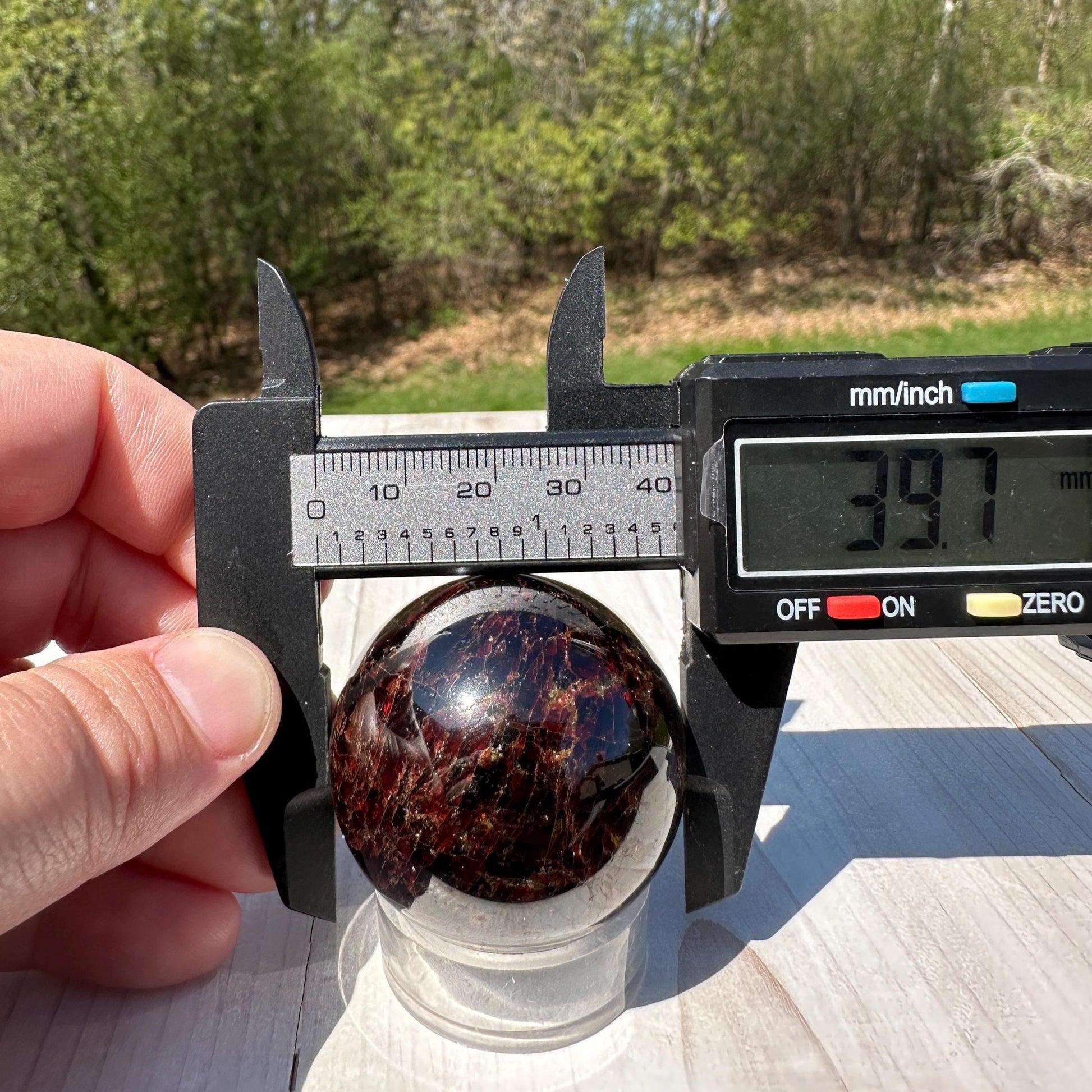 AAA Grade 40mm Star Garnet Sphere with Green Garnet and Kyanite - #4