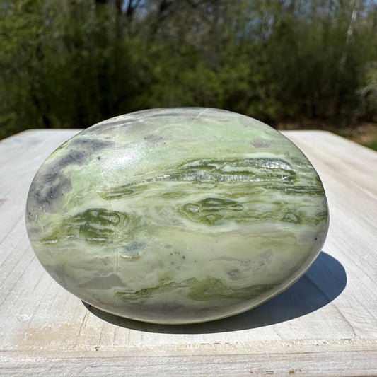 Polished Banded Serpentine Palm Stone | Infinite Stone Palm Stone - #2